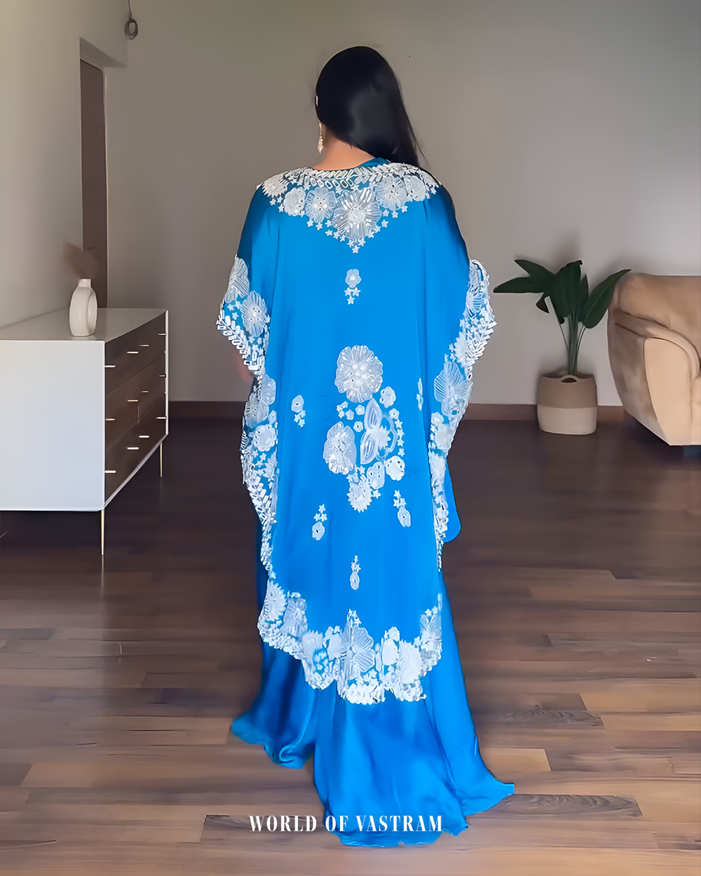 Disha bharti wearing Royal blue mirror  work dress