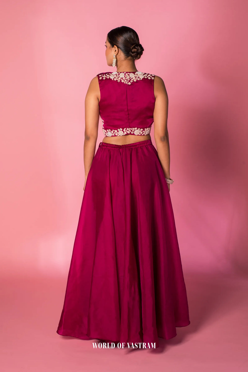 Fuchsia Ruffle Drape Set