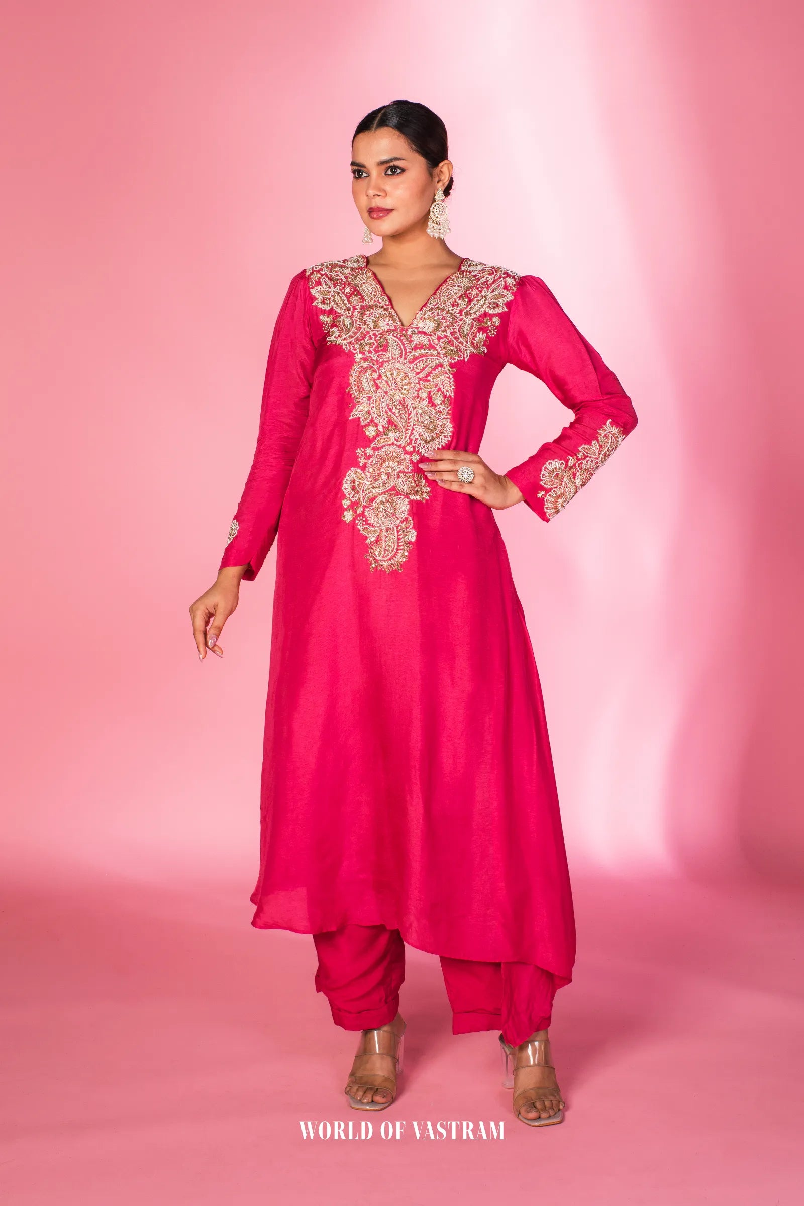Hand Embroidered Kurta Set