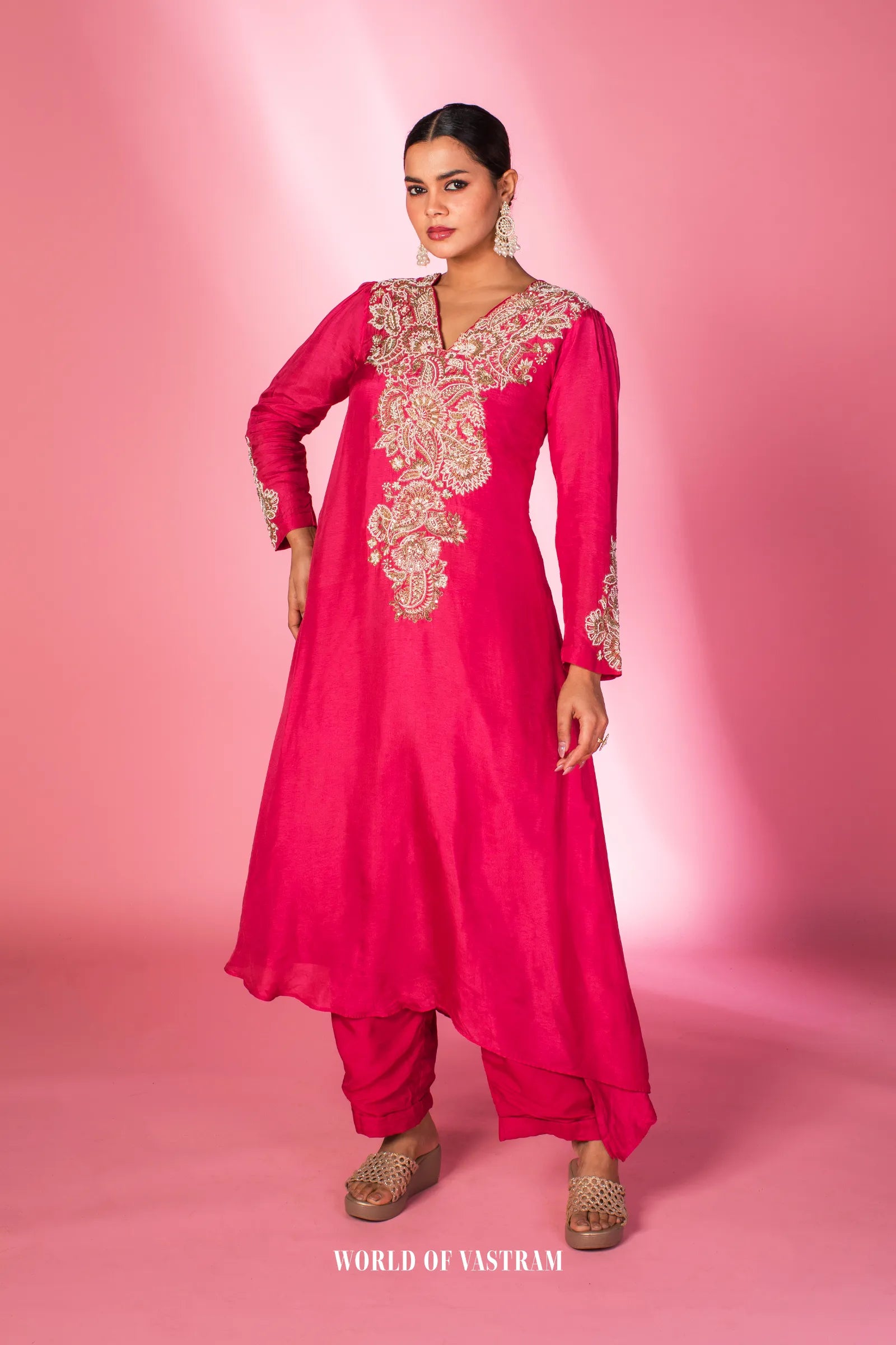 Hand Embroidered Kurta Set