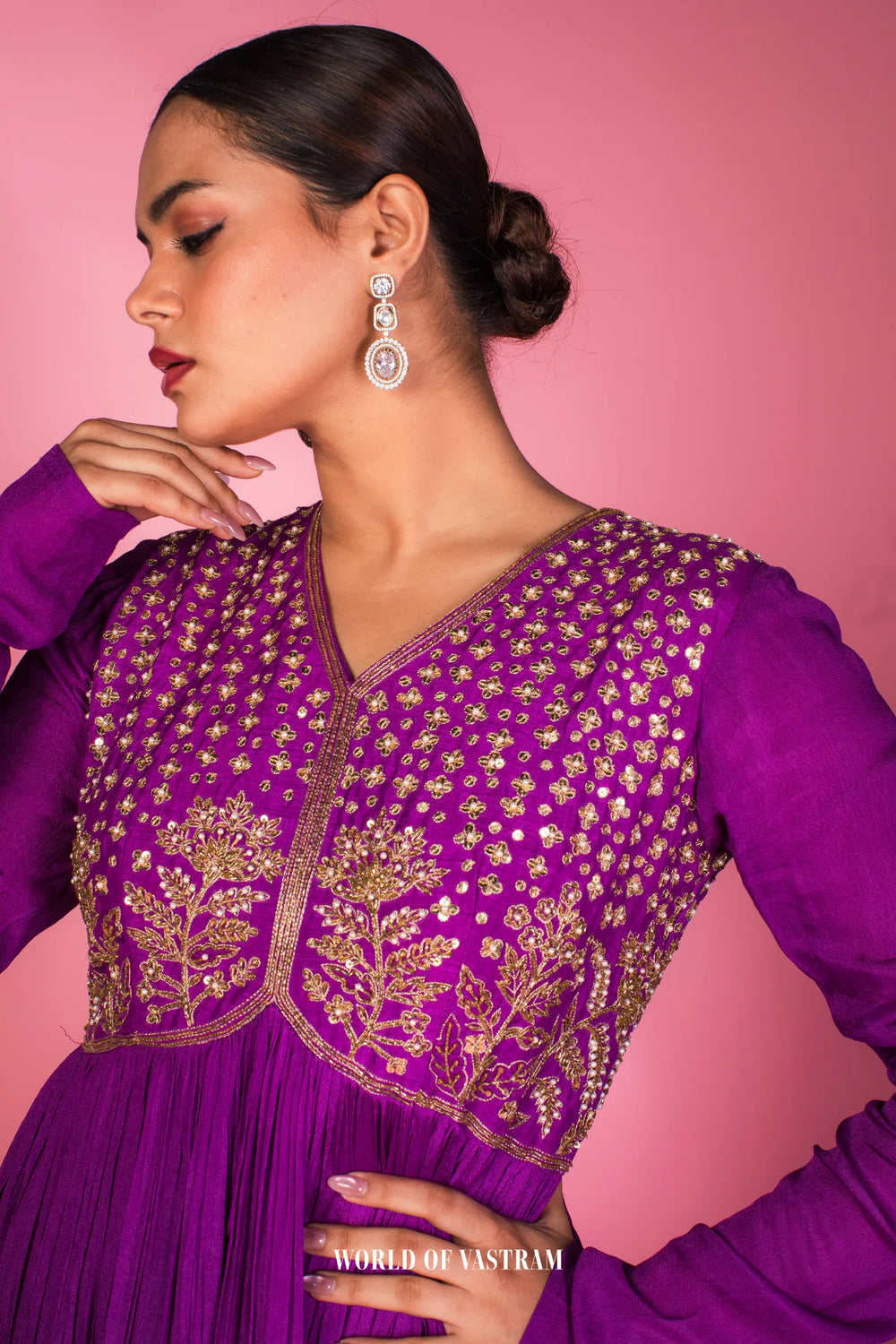 Embroidered Peplum Sharara Set