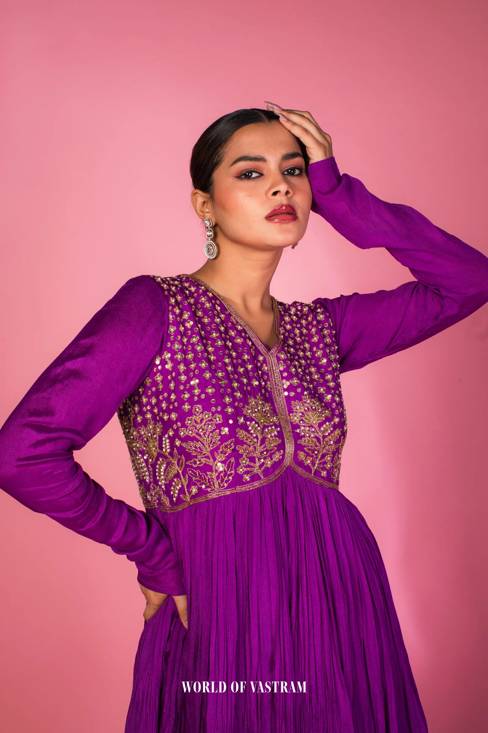 Embroidered Peplum Sharara Set