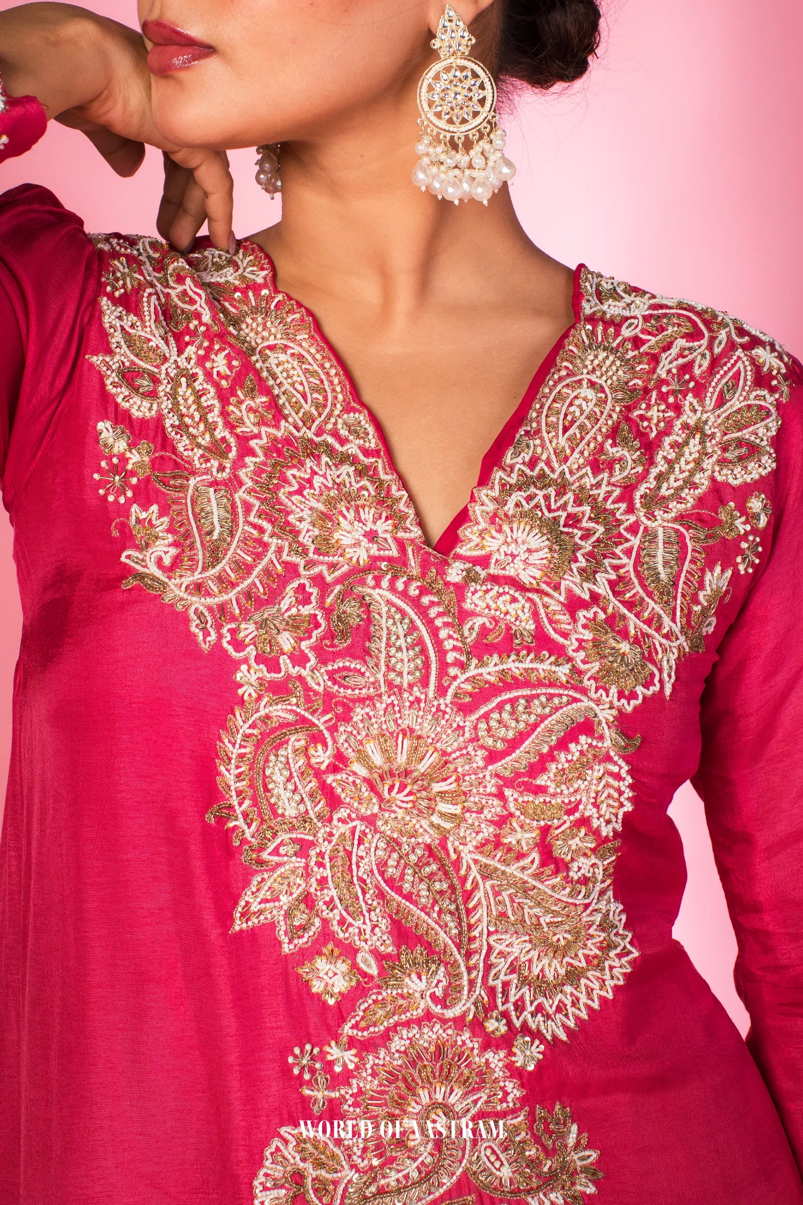 Hand Embroidered Kurta Set