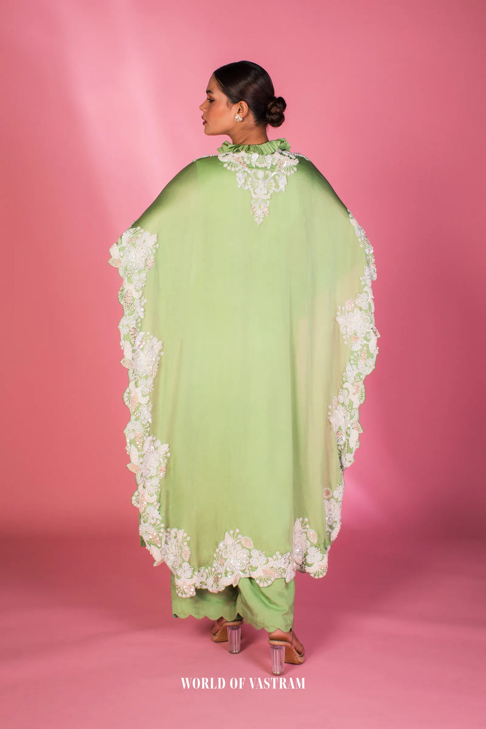 Embroidered Cape Kurta Set