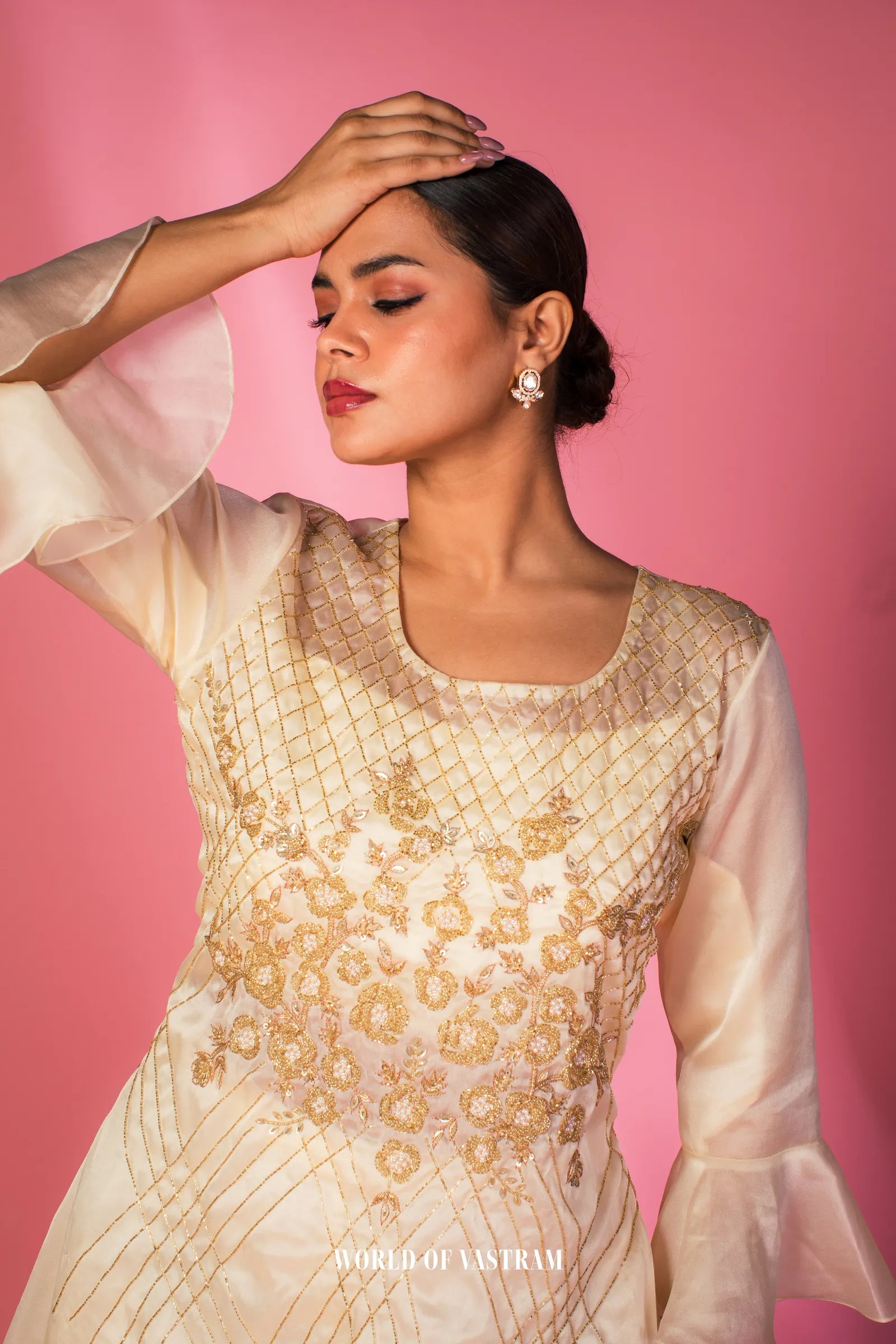 Ivory Celeste Lehenga Plazzo Set