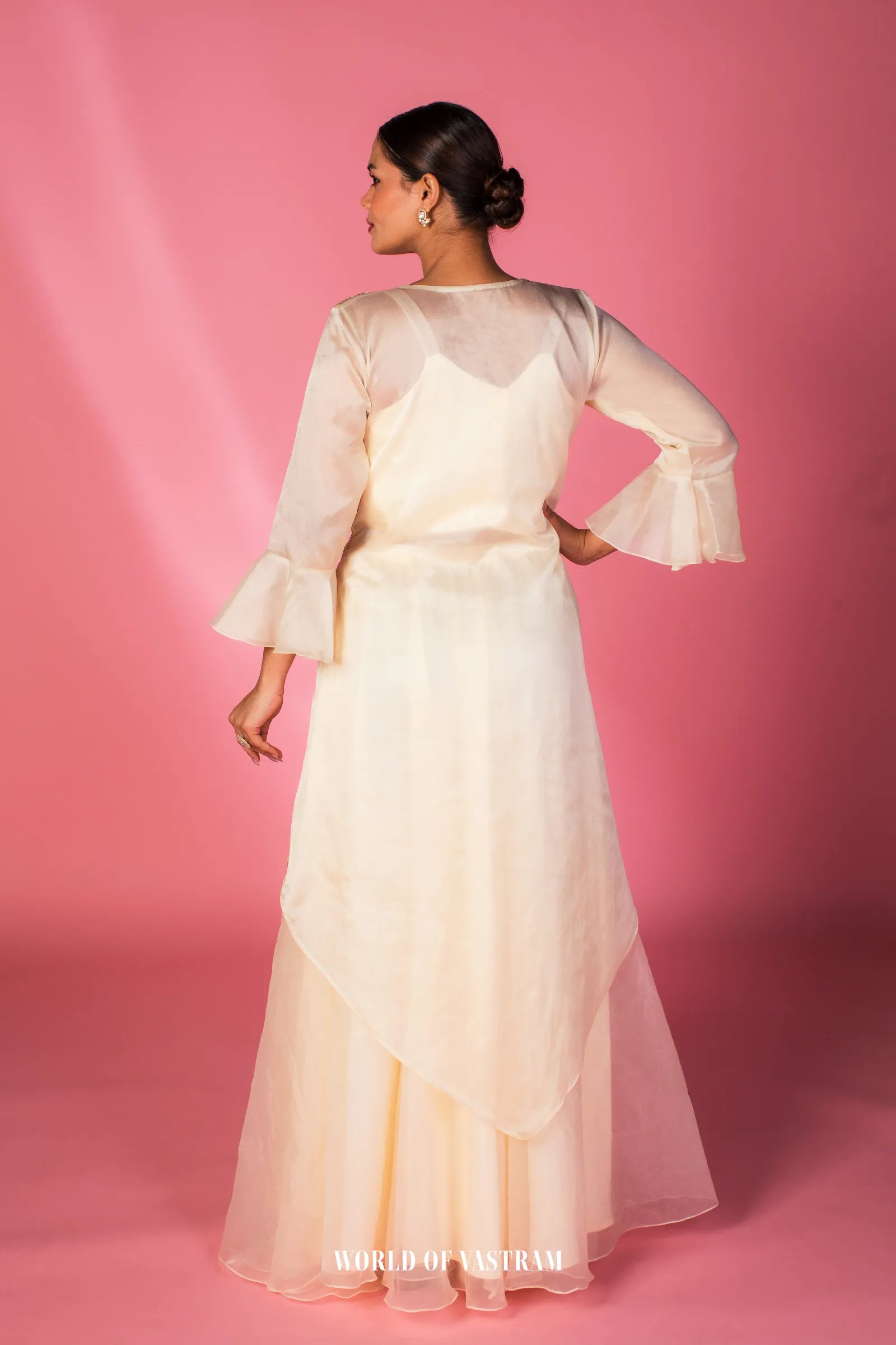 Ivory Celeste Lehenga Plazzo Set