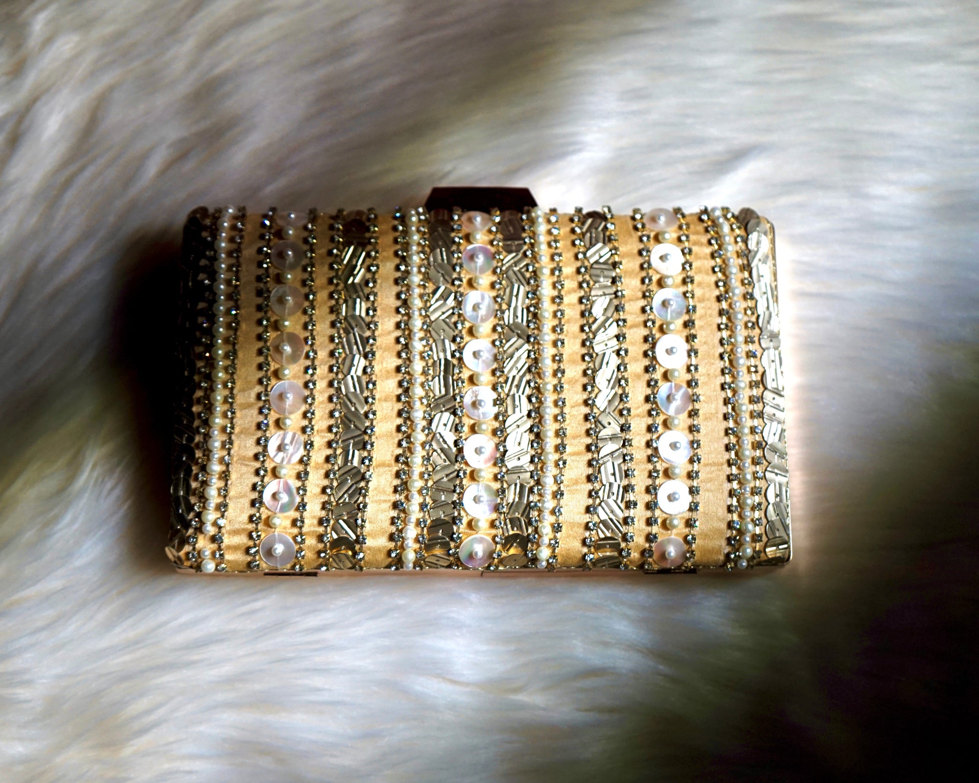 Goldem Beadwork Clutch