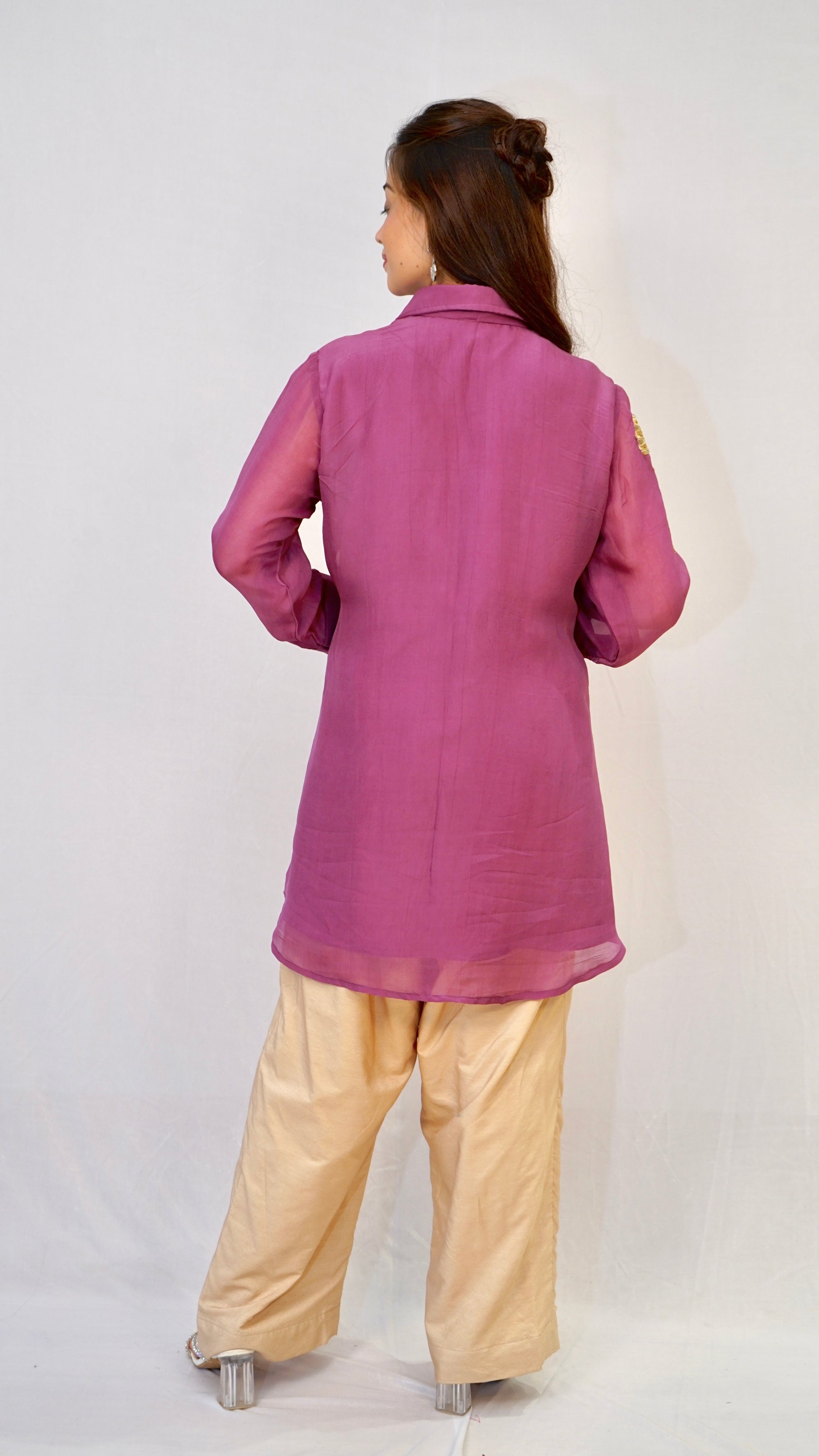 Purple golden work top
