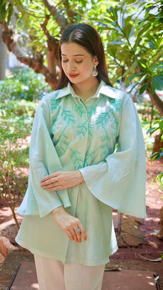 Mint Green light self Work Top