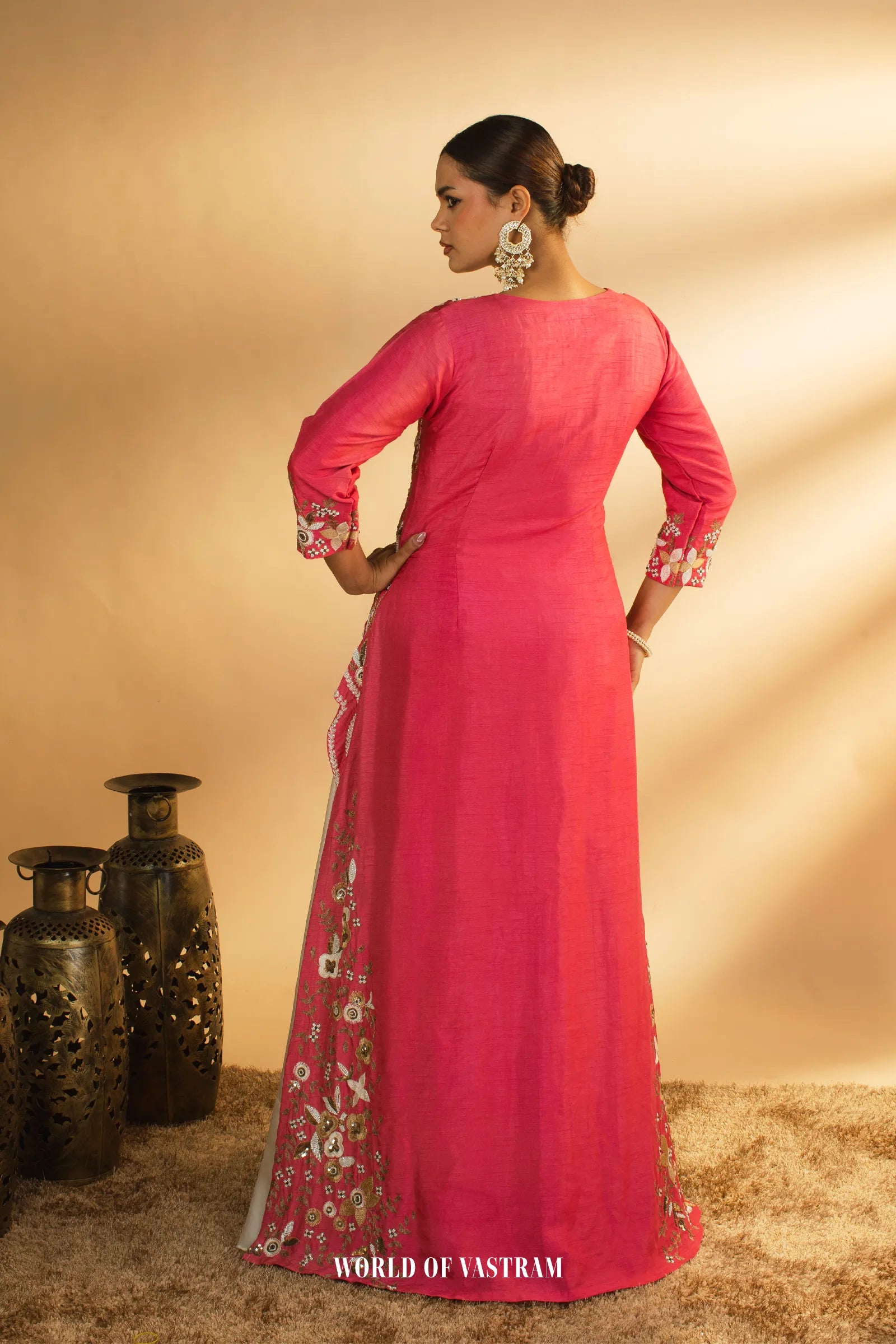 Fuchsia pink Trail Cape Set
