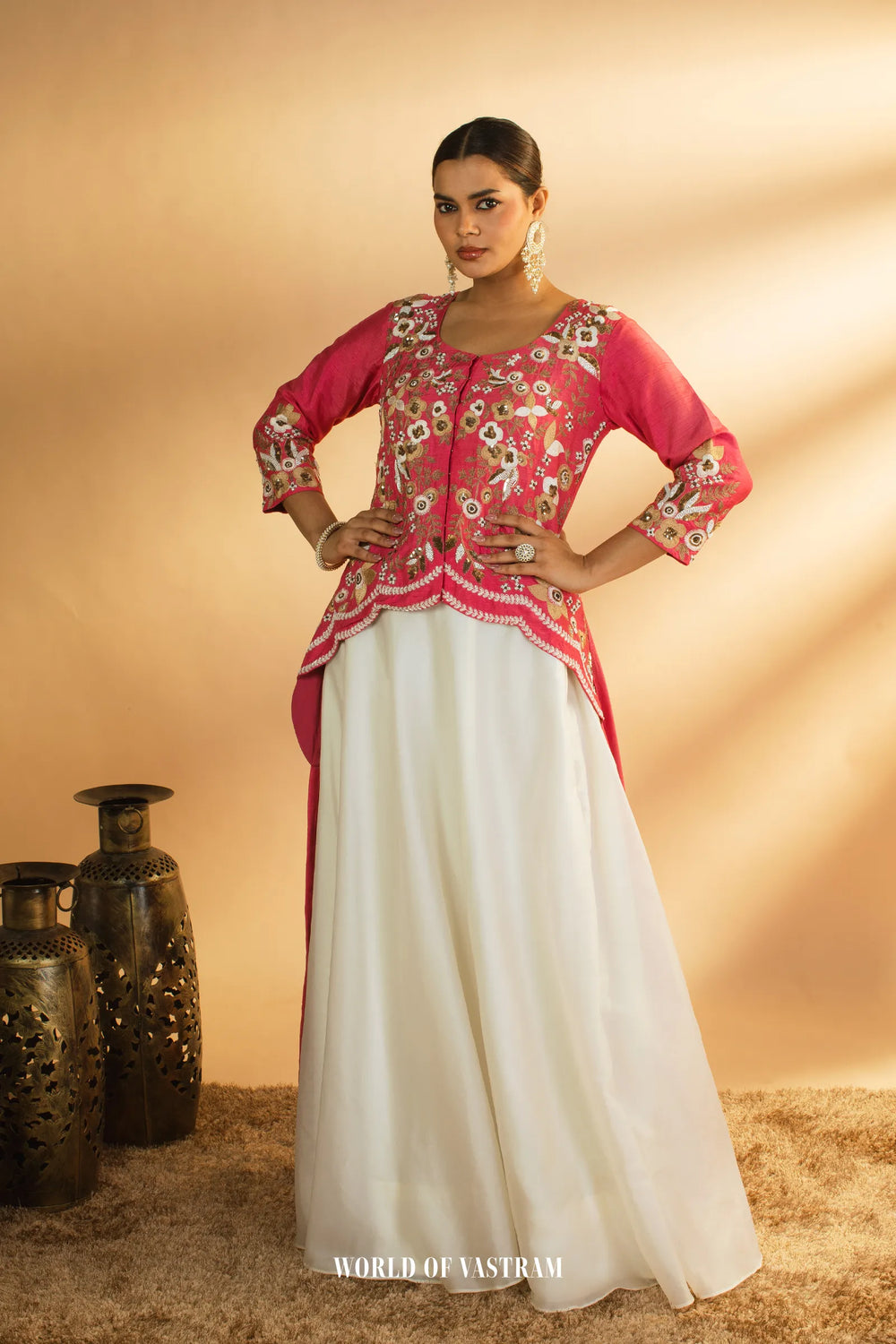 Fuchsia pink Trail Cape Set