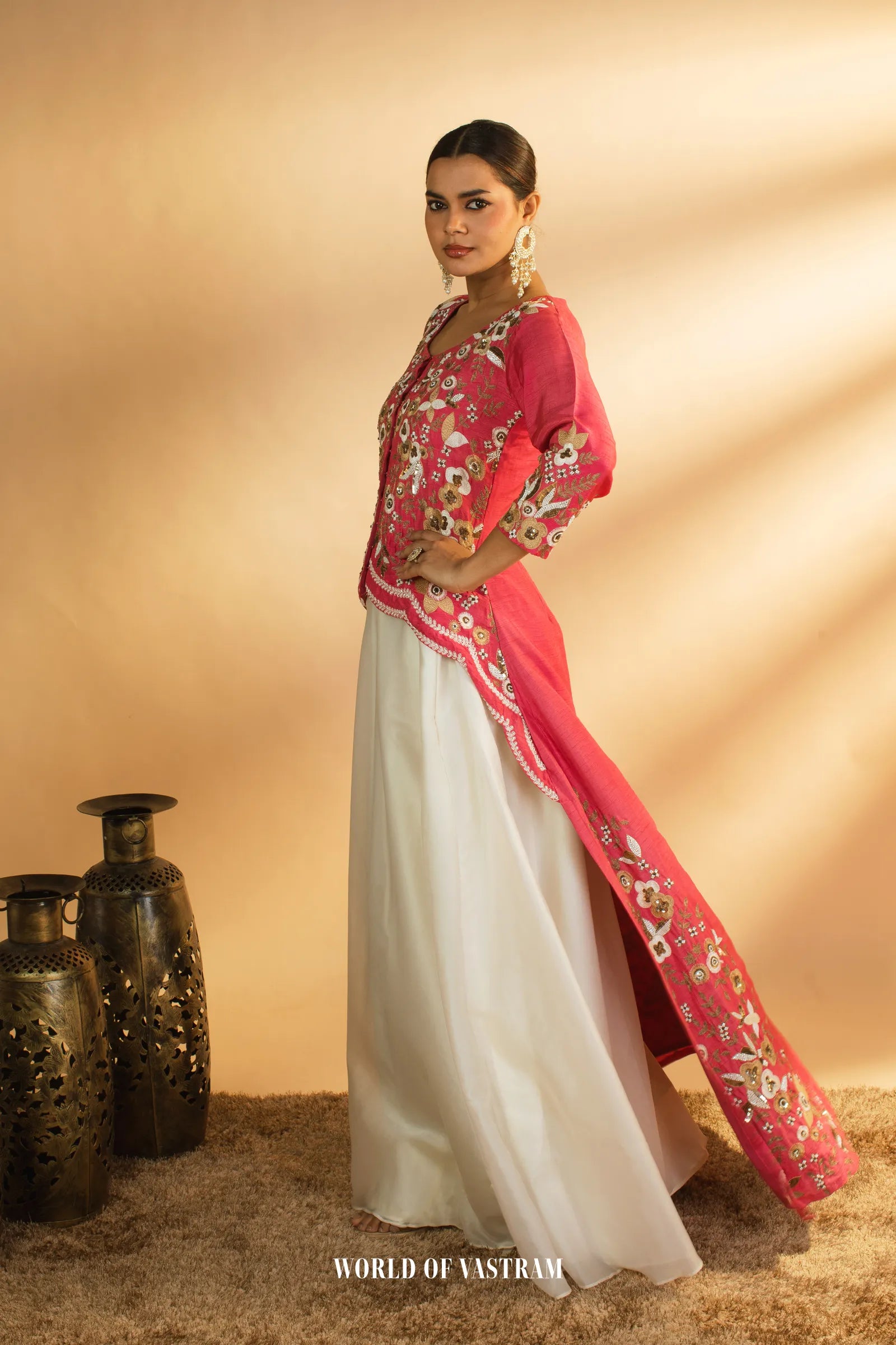 Fuchsia pink Trail Cape Set