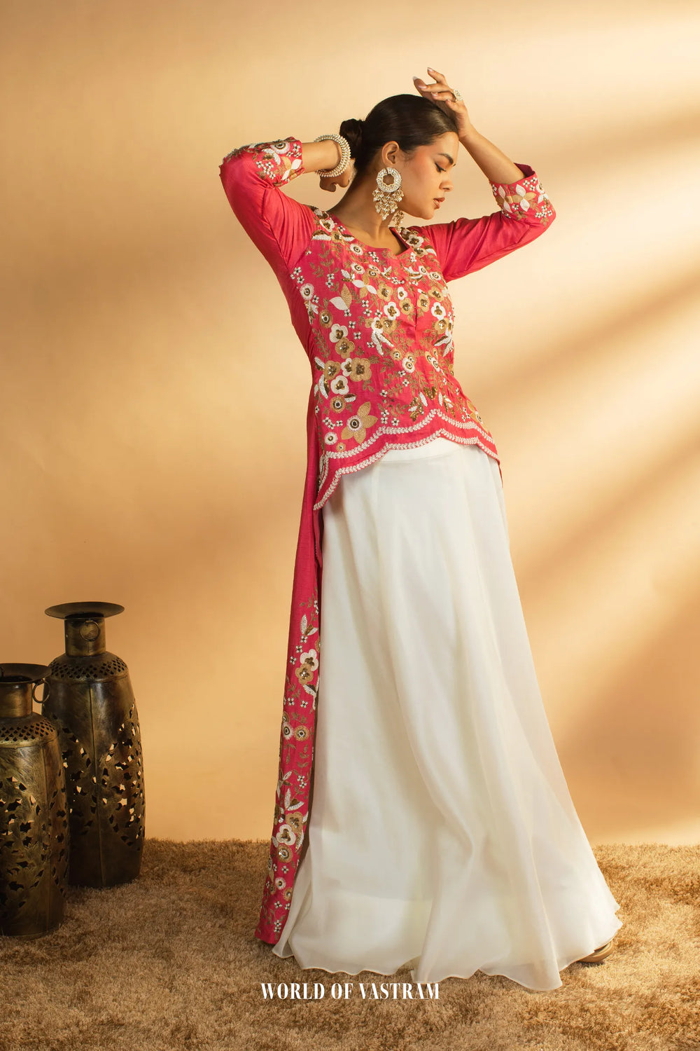 Fuchsia pink Trail Cape Set