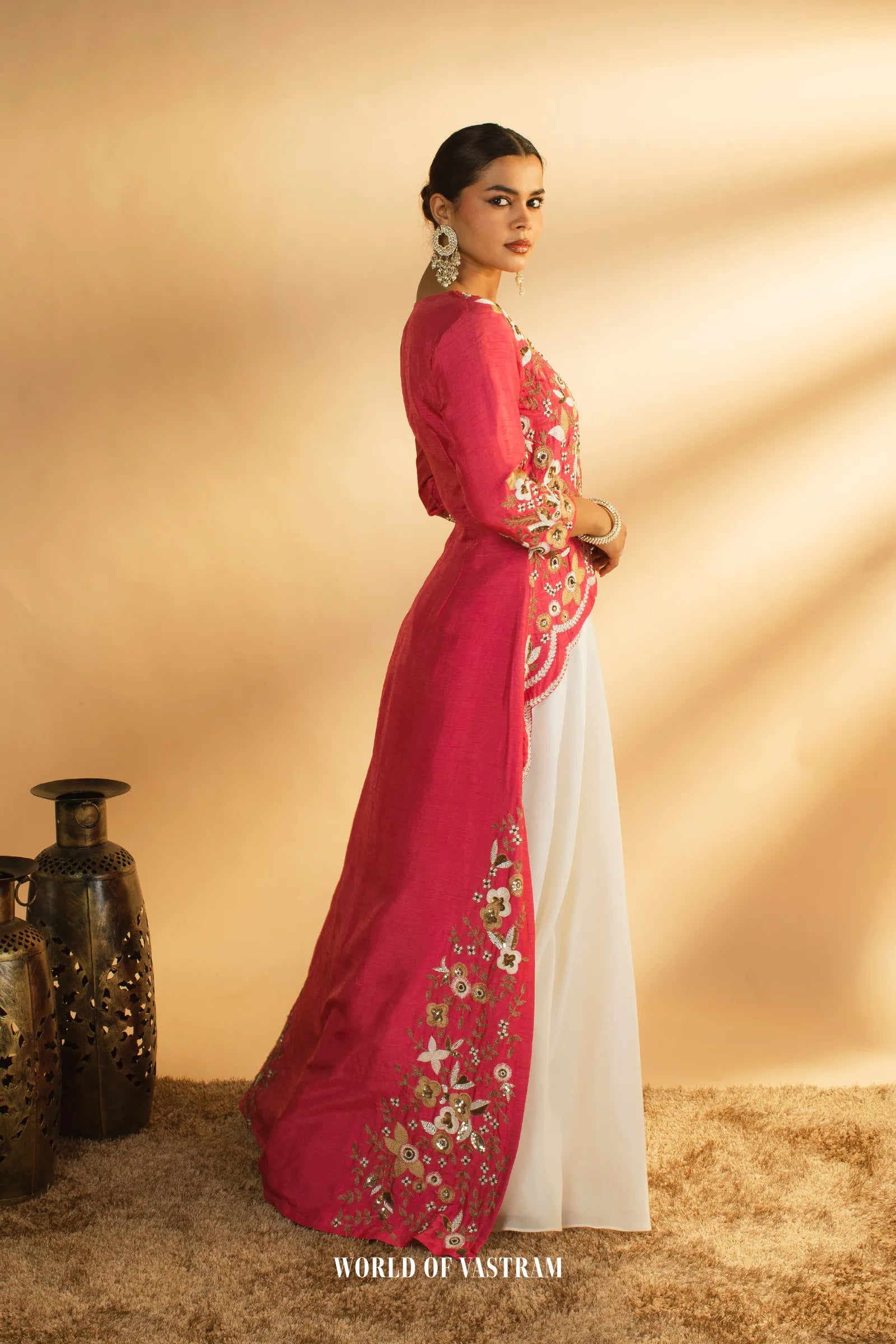 Fuchsia pink Trail Cape Set