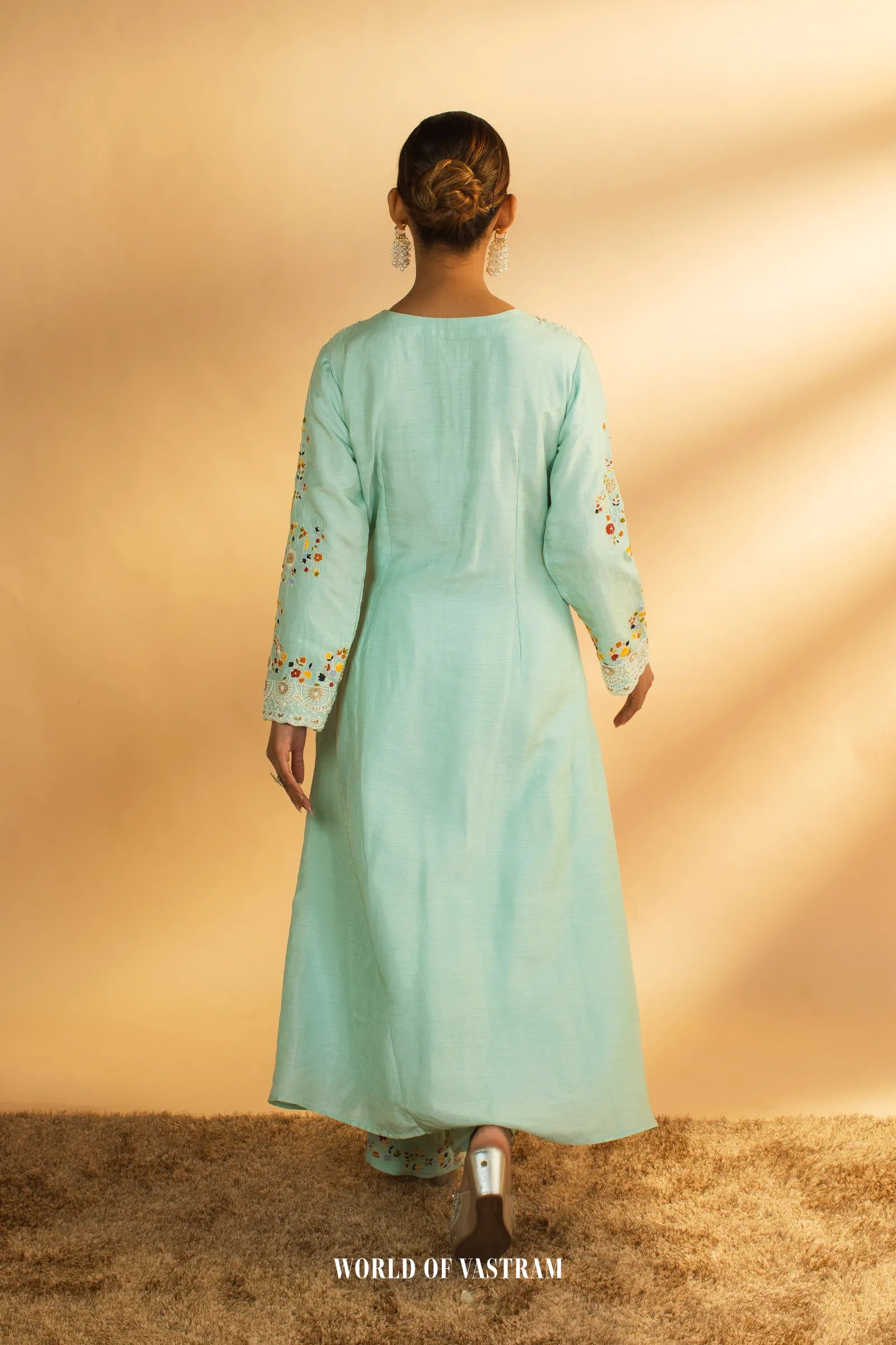 Aqua blue Kurta Set