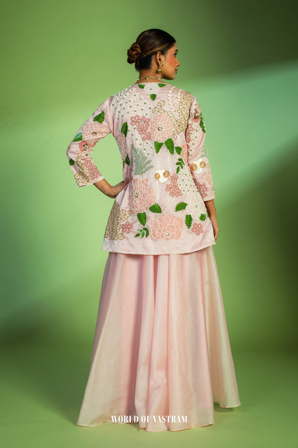 Pastel pink Peplum style dress