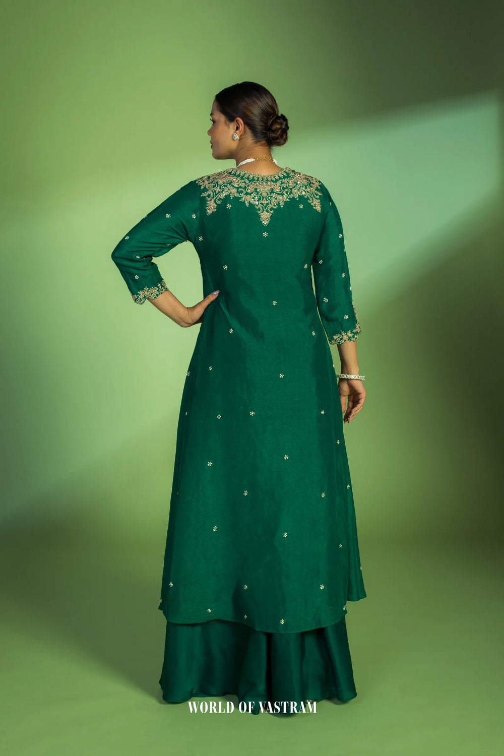 Green Anarkali Gown
