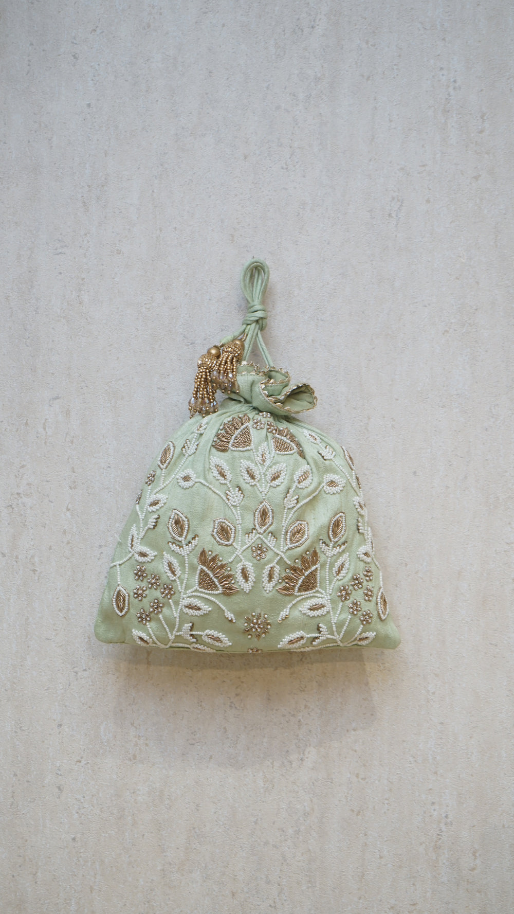 Sage Green Potli Bag