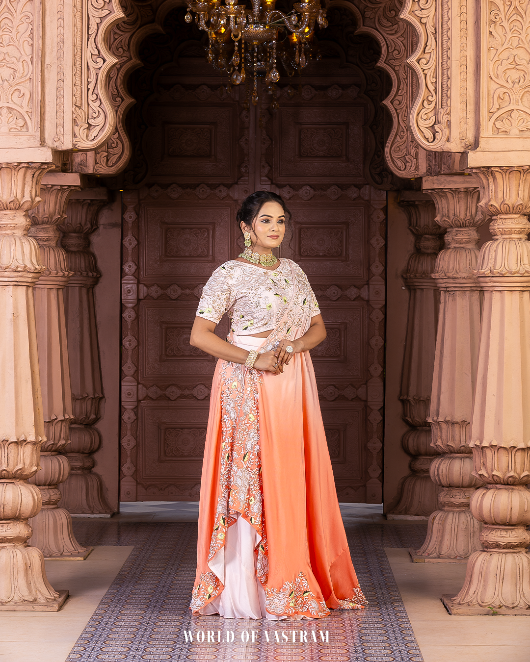 Cape style Ombre Lehenga