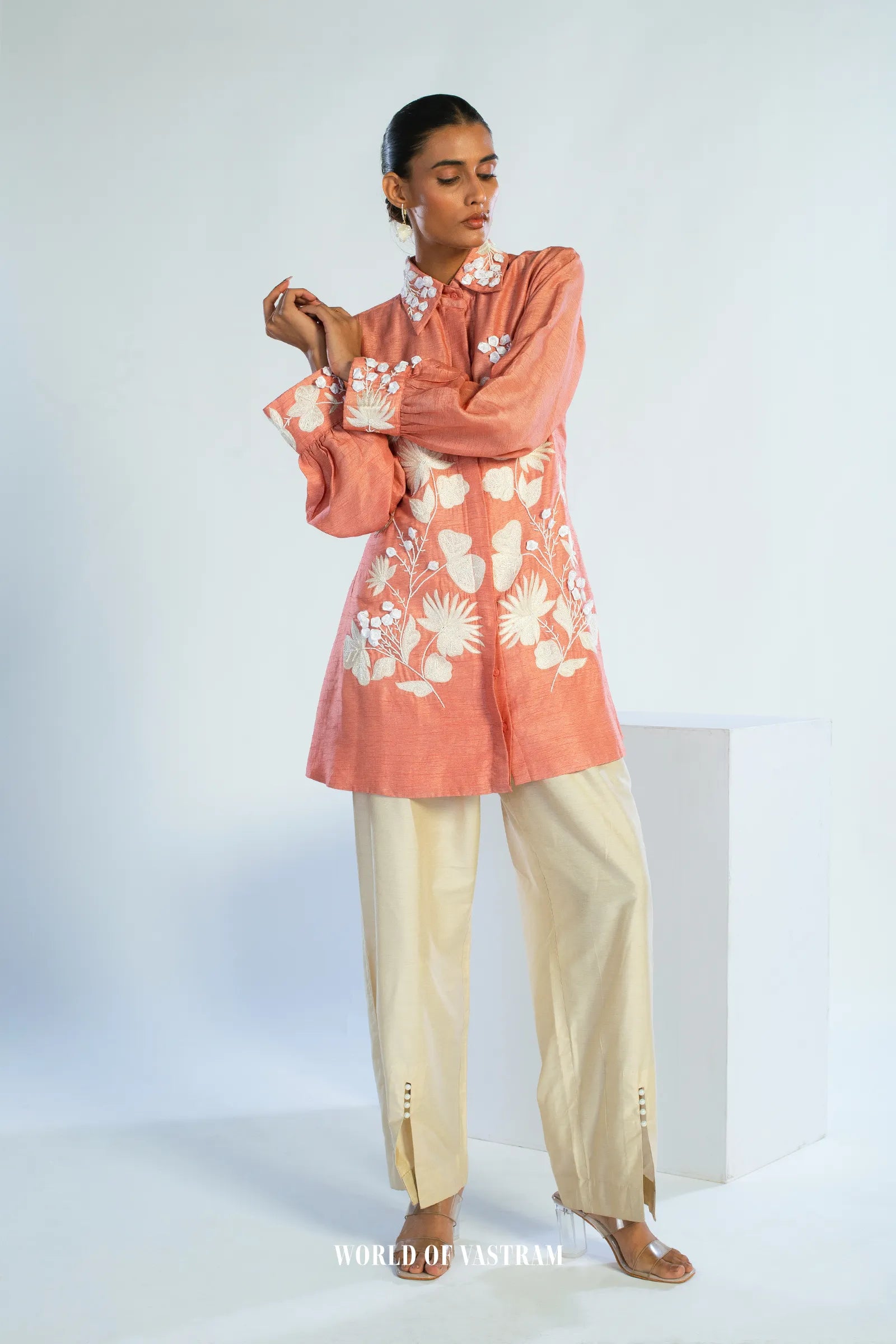Rosé Fleur Statement Top