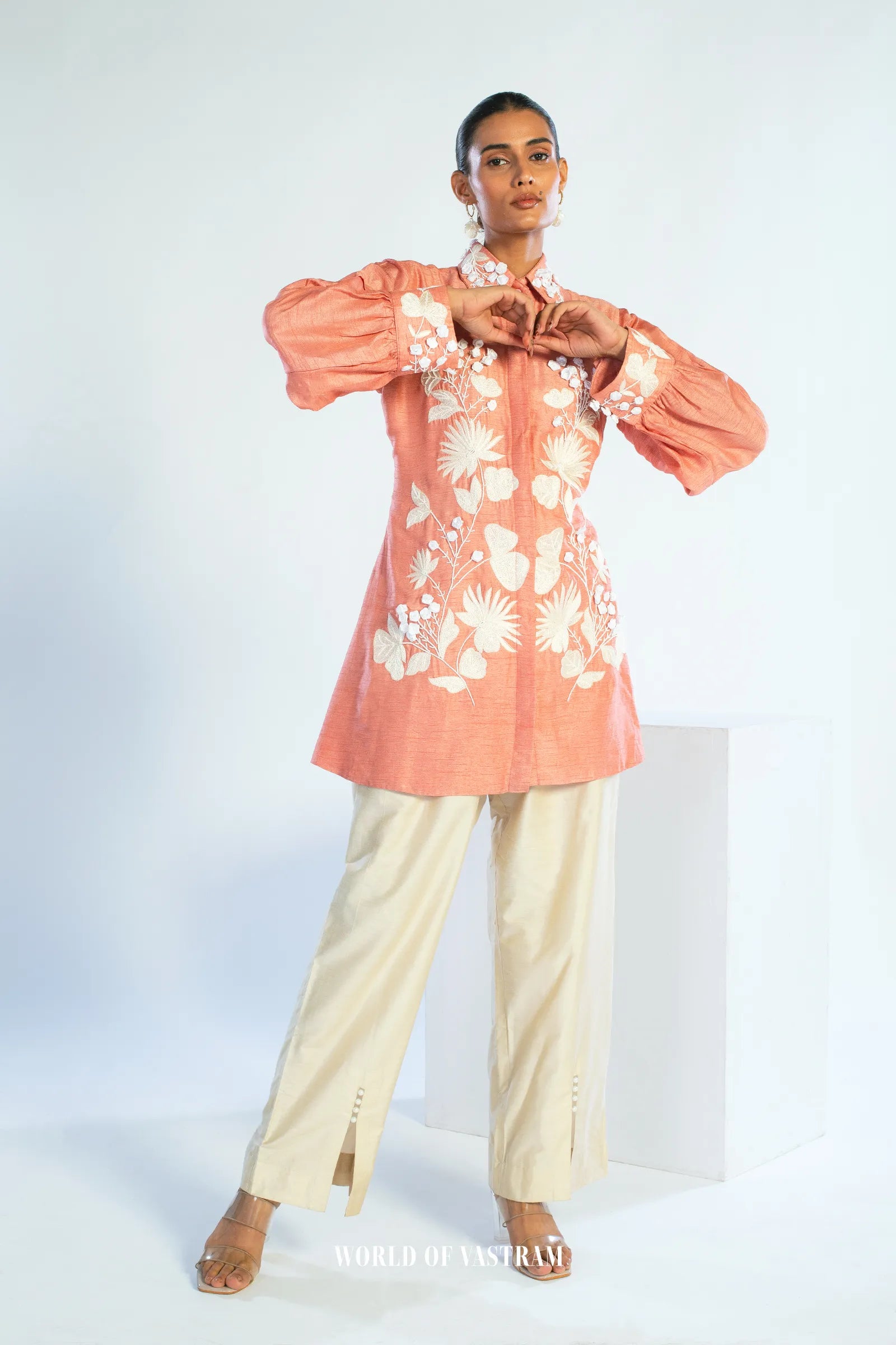 Rosé Fleur Statement Top