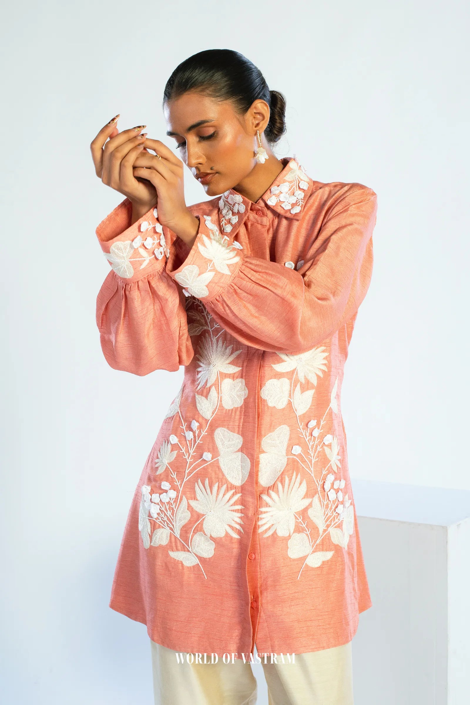 Rosé Fleur Statement Top