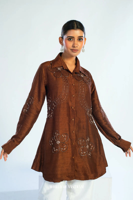 Mocha Blossom Top