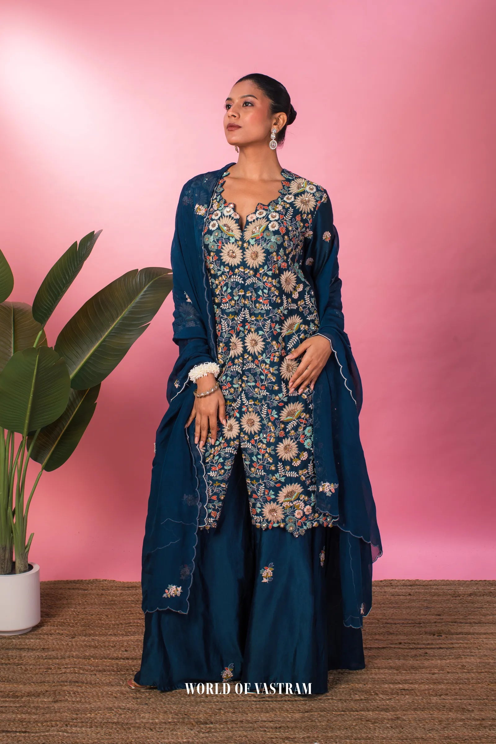 Midnight Bloom Tunic set