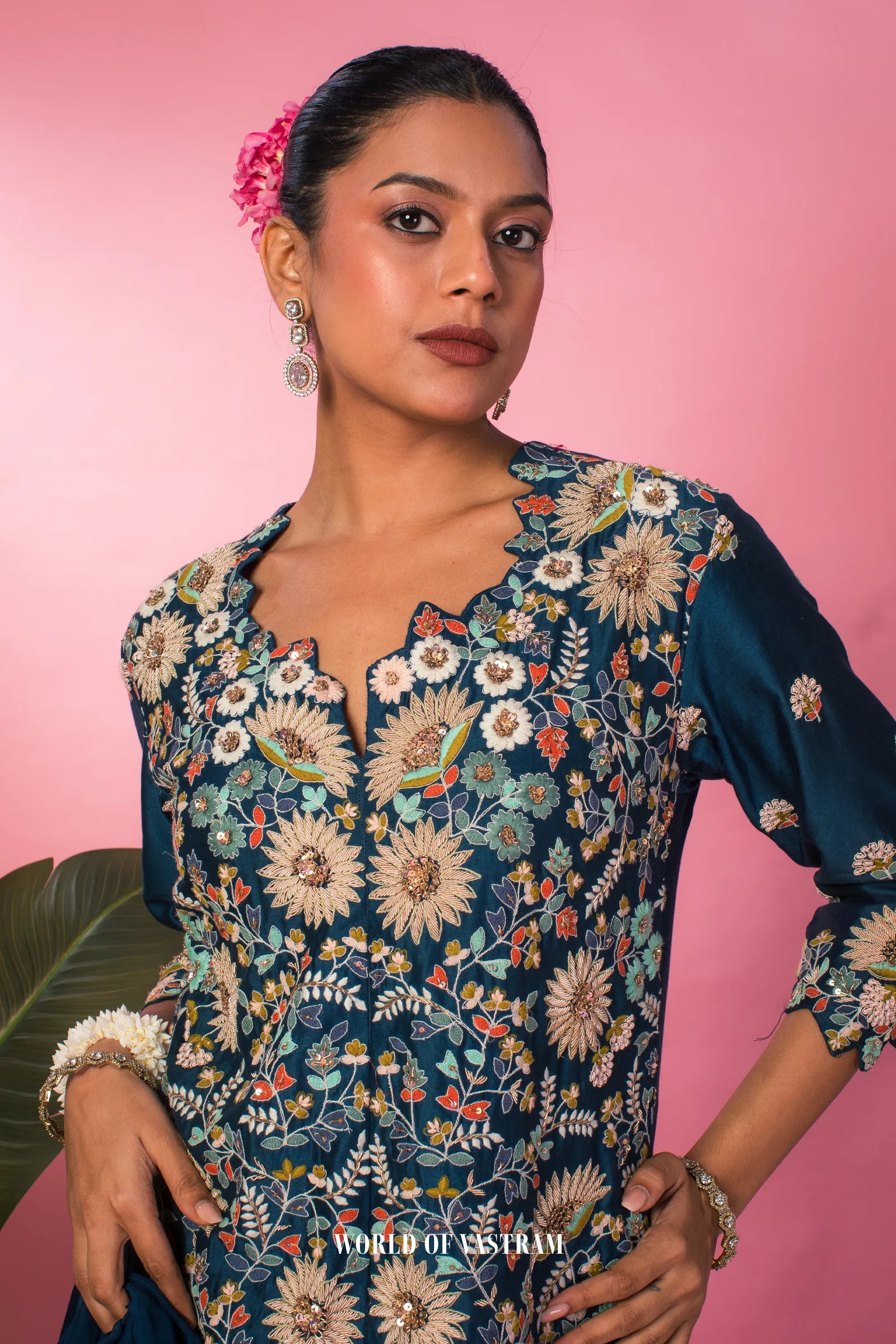 Midnight Bloom Tunic set
