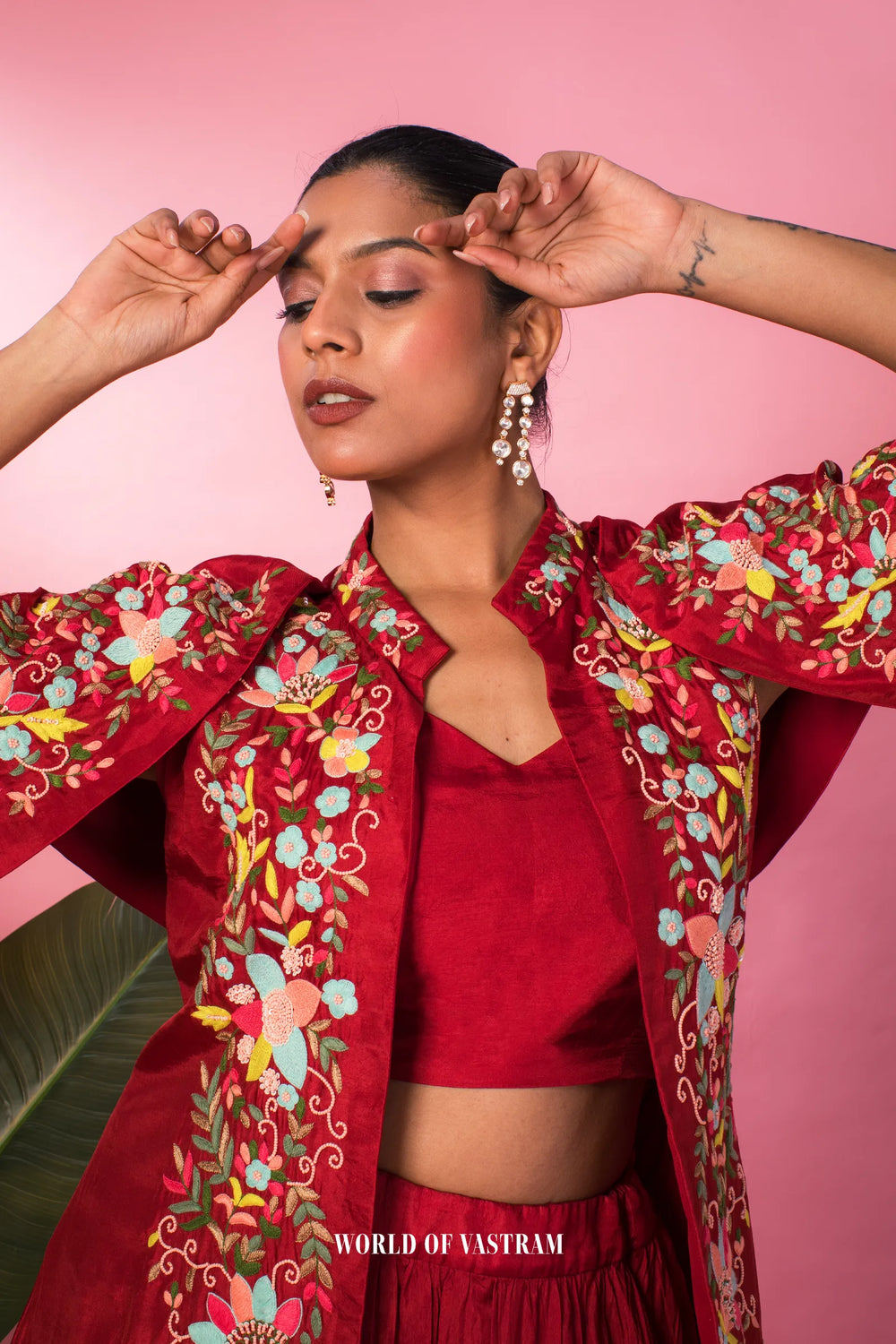 Floral jacket Skirt Set