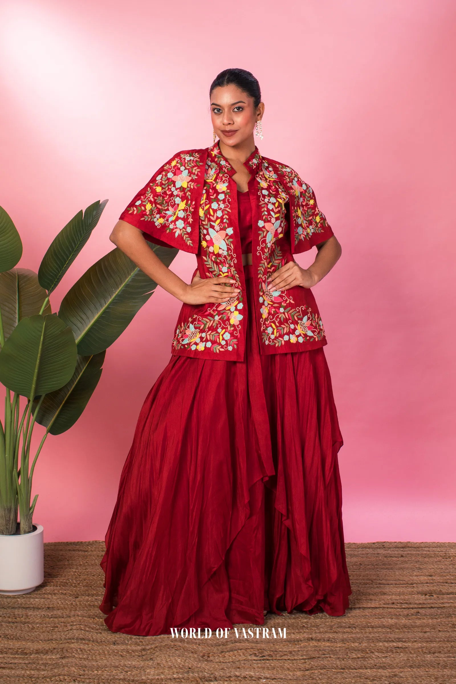 Floral jacket Skirt Set