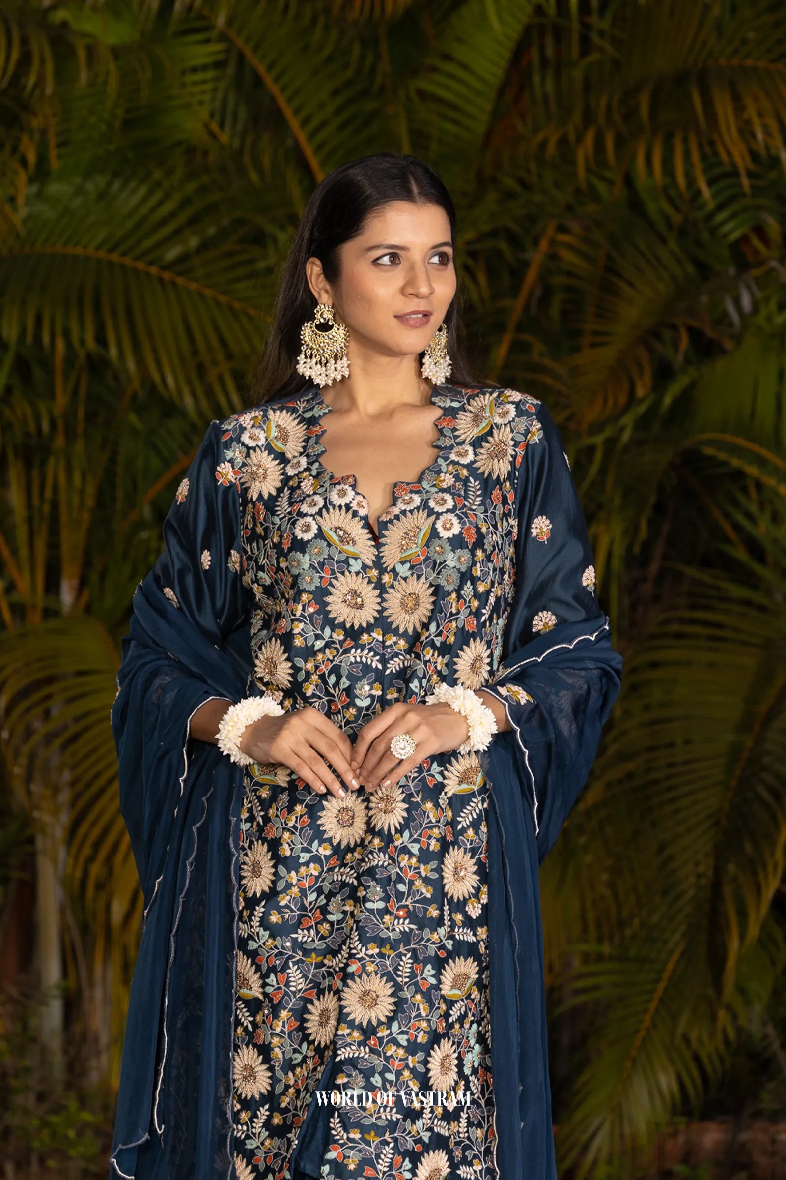 Midnight Bloom Tunic set