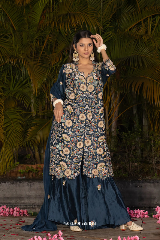 Midnight Bloom Tunic set