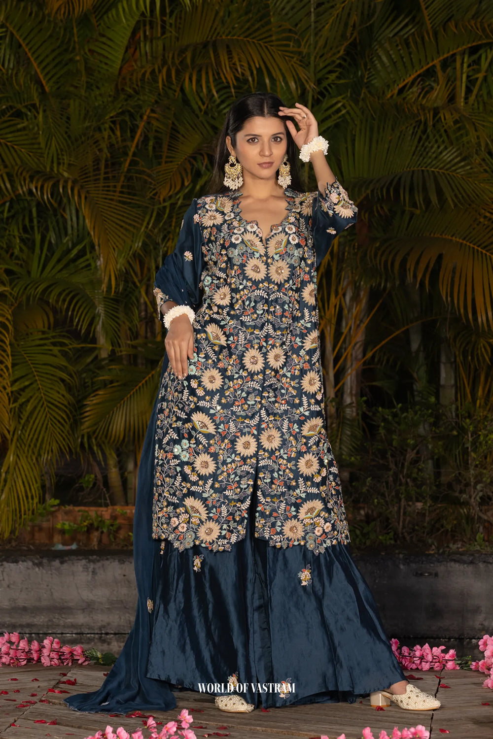 Midnight Bloom Tunic set