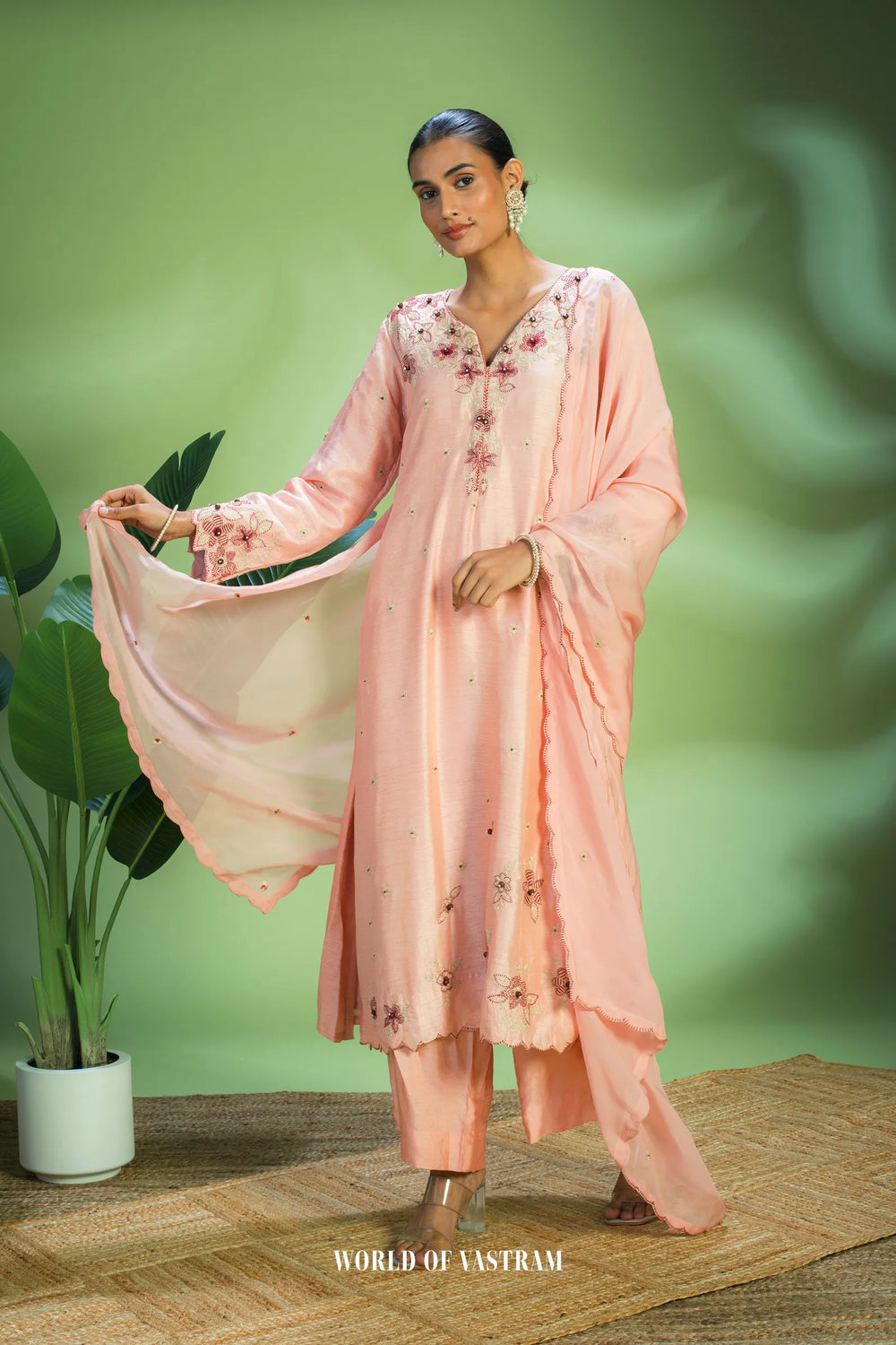 Peach Kurta Set 🌸