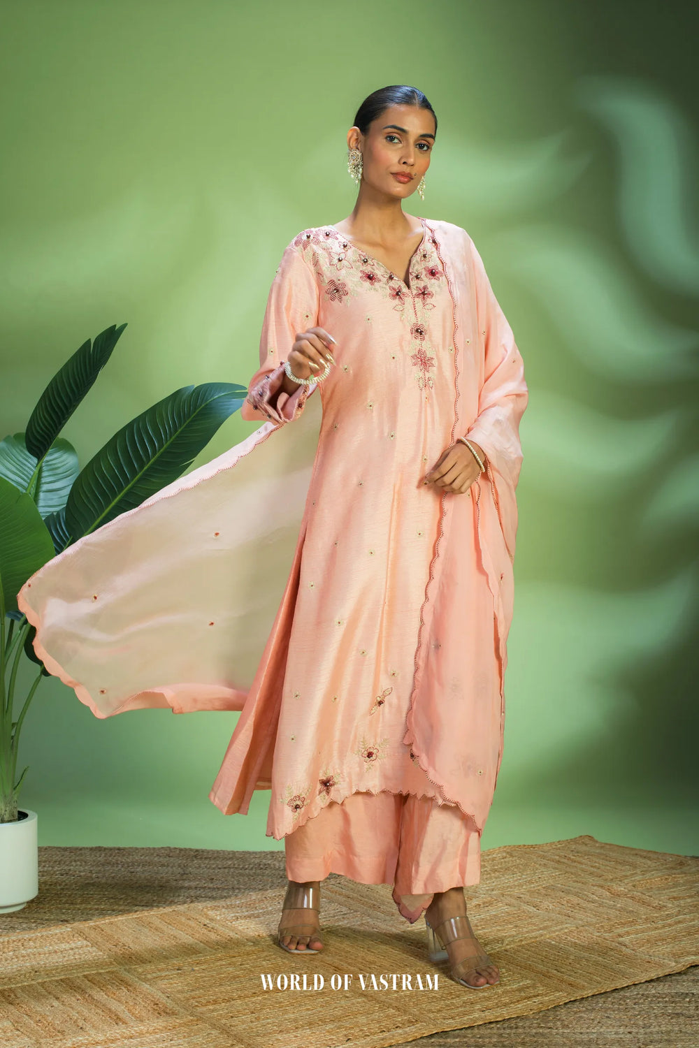 Peach Kurta Set 🌸