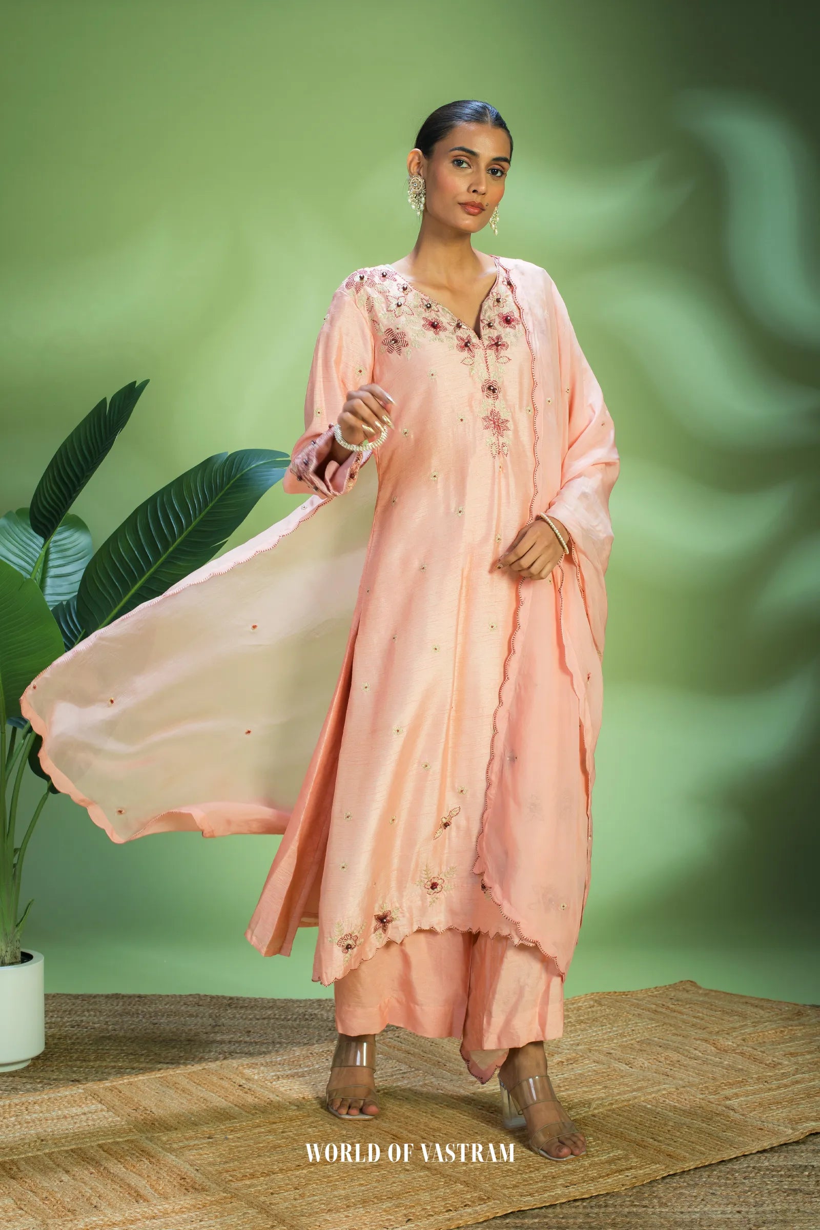 Peach Kurta Set 🌸