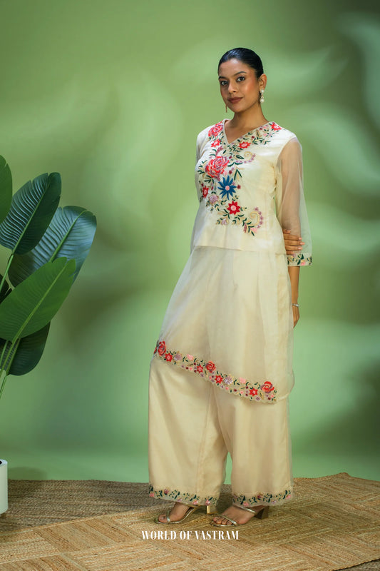 Gulbahar Ivory Kurta Set