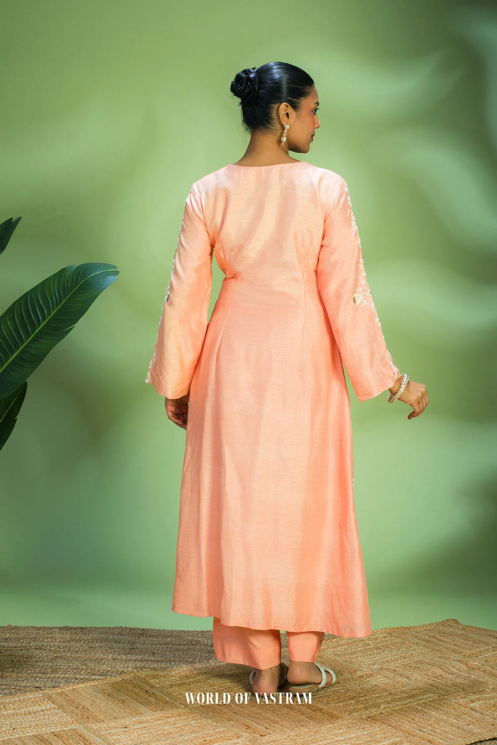Peach Bloom Kurta Set