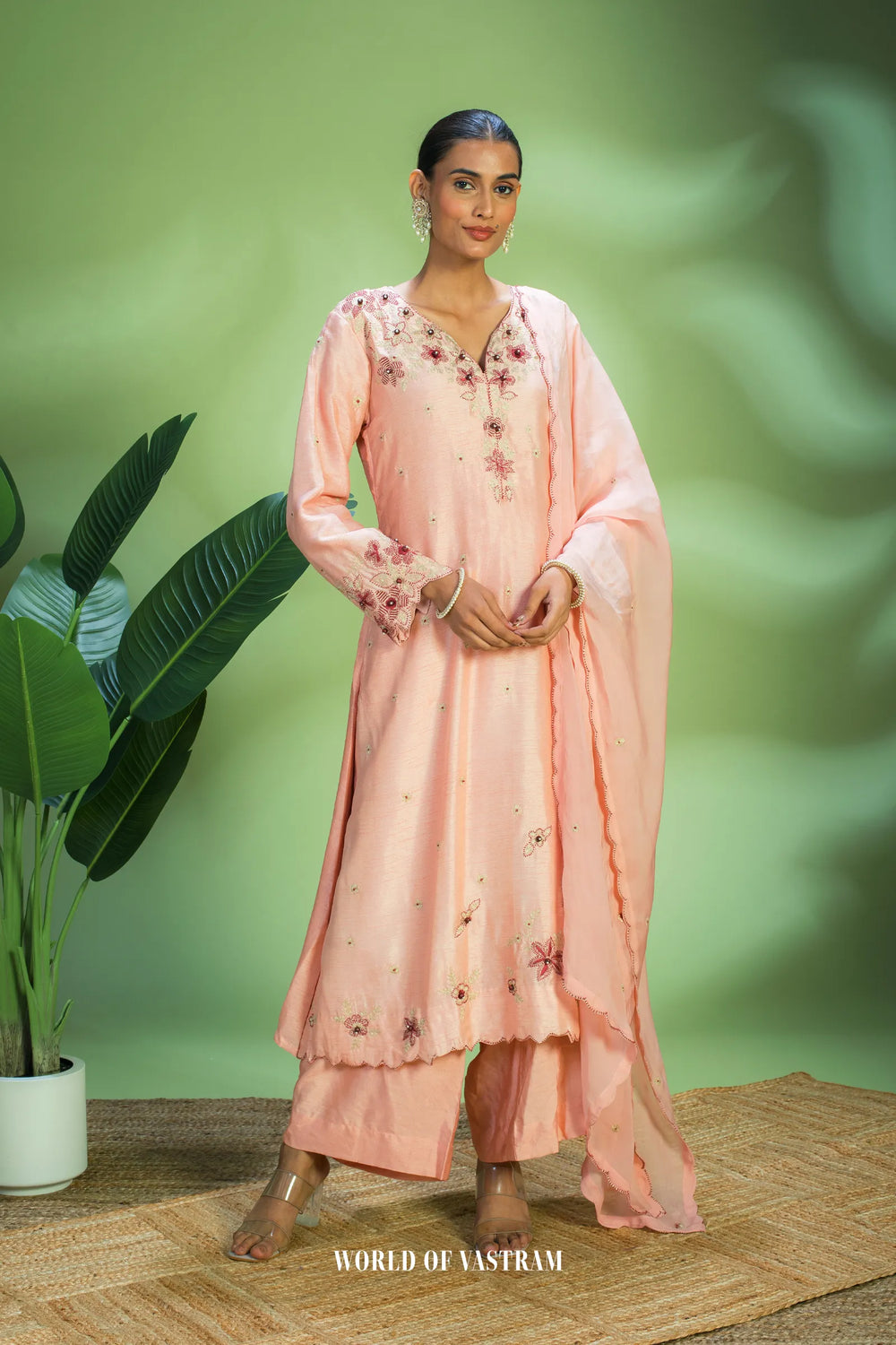 Peach Kurta Set 🌸