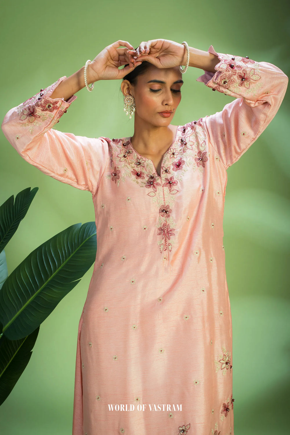 Peach Kurta Set 🌸