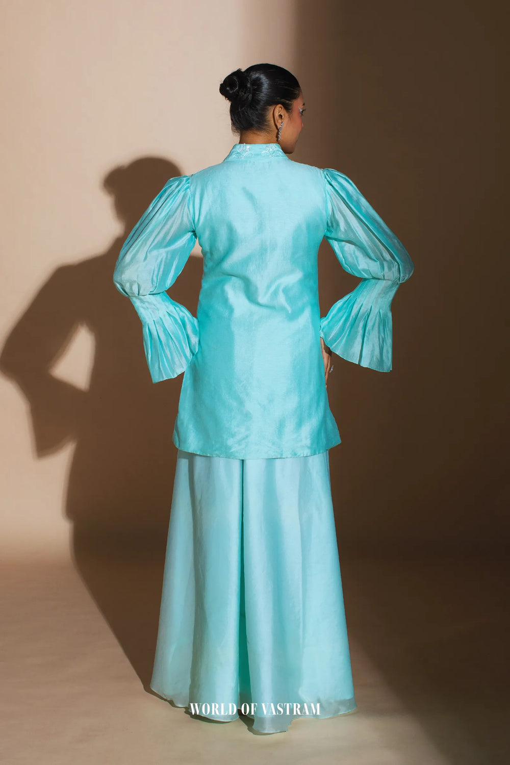 Aqua Blue Peplum set