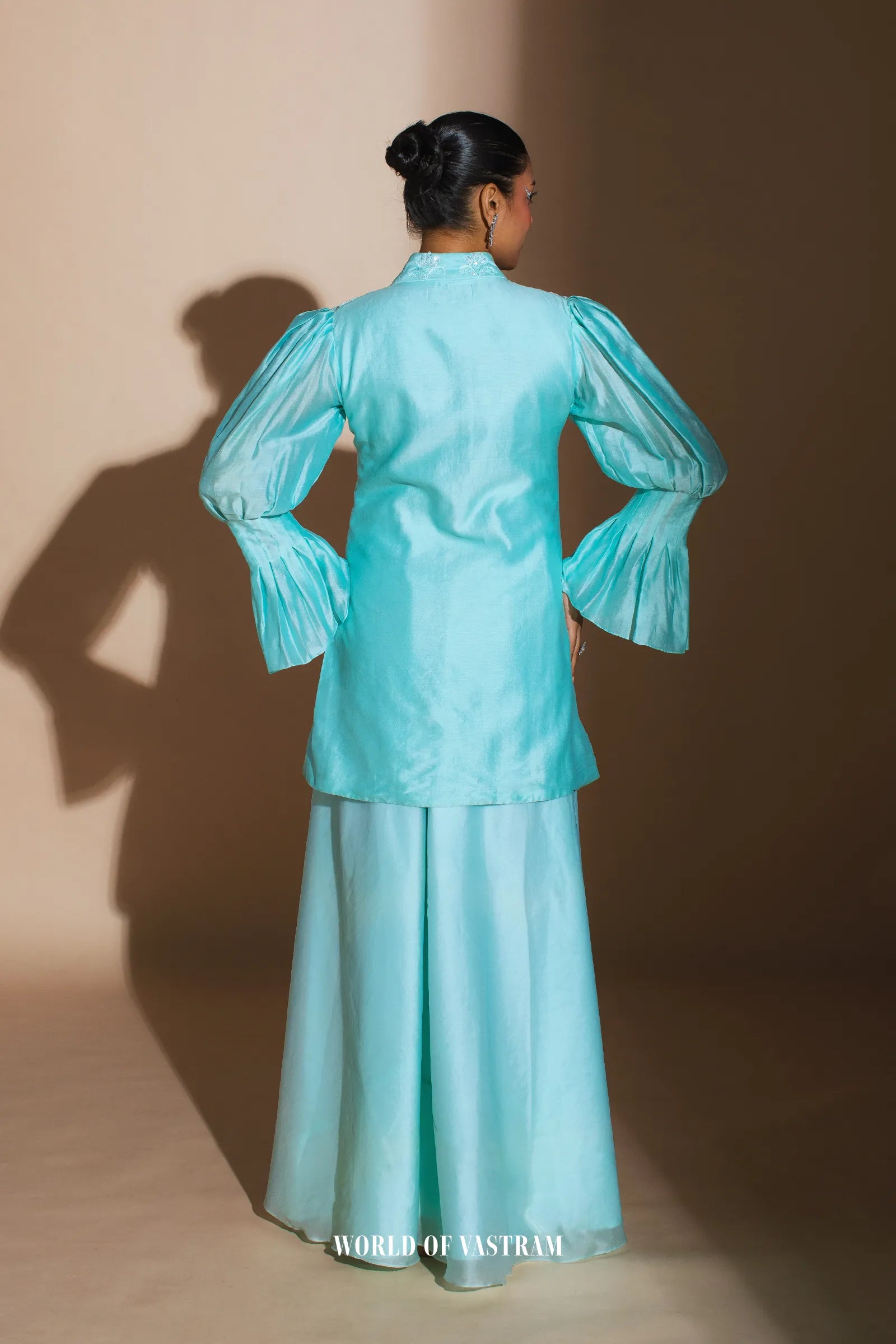 Aqua Blue Peplum set