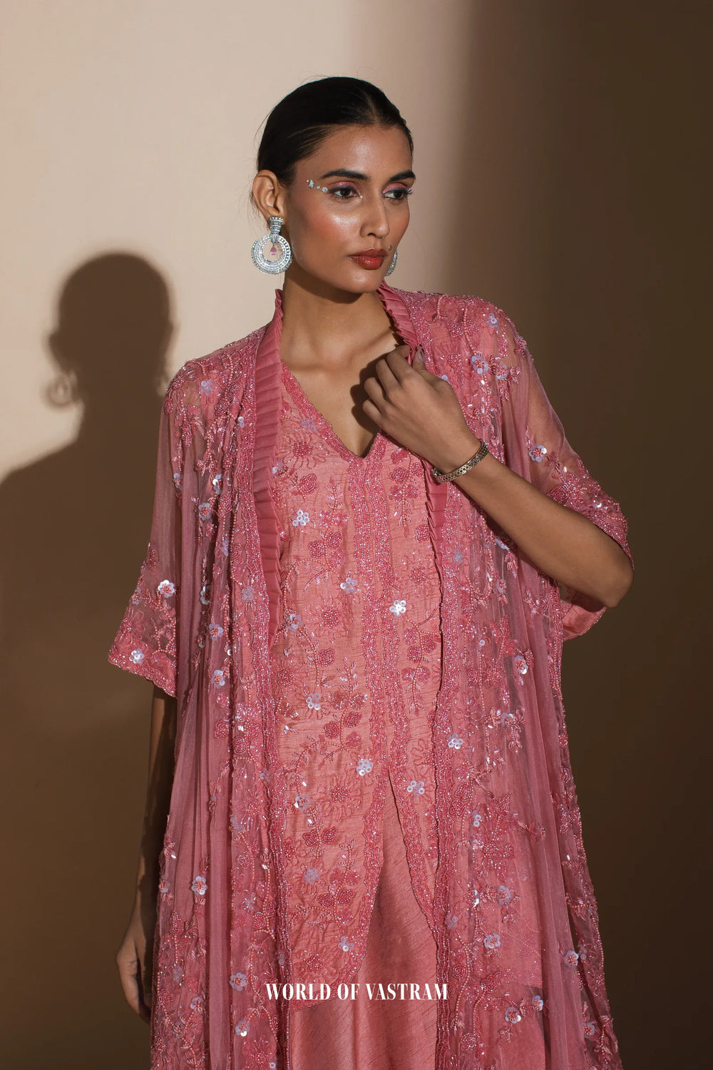 Blush pink dress with jacket