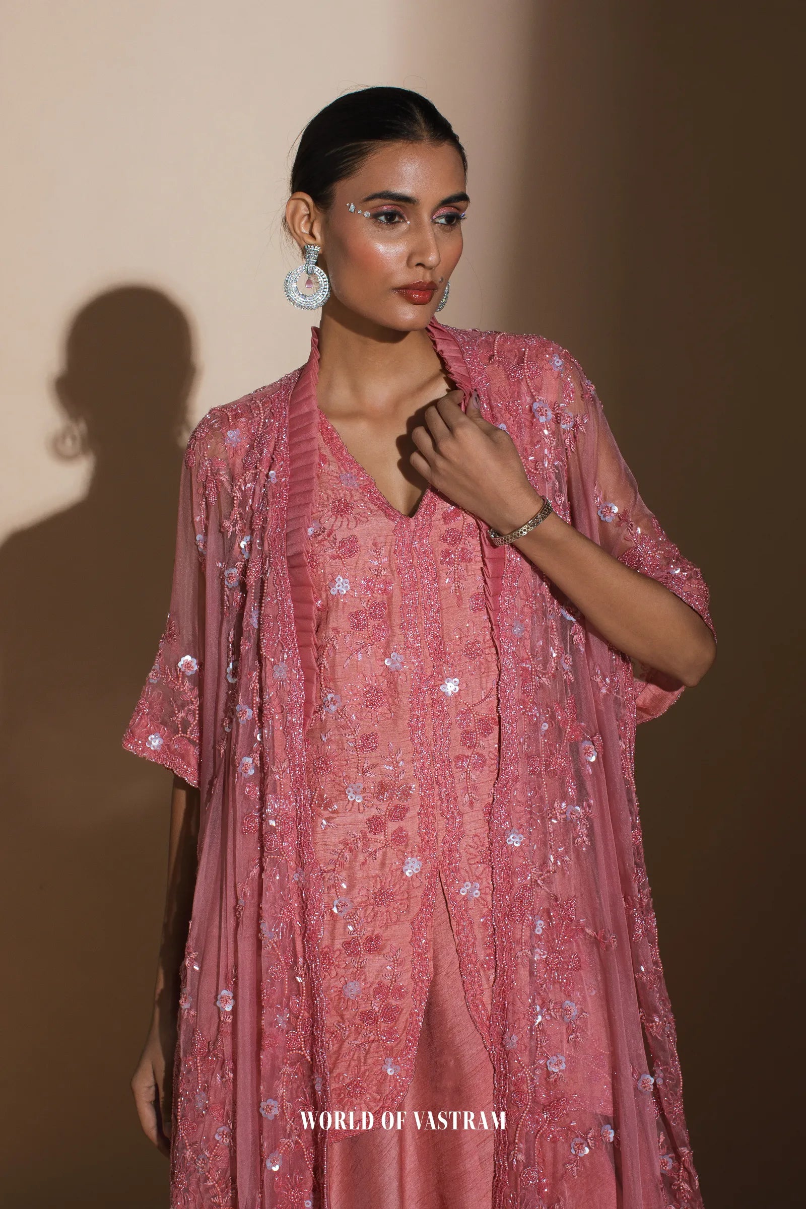 Blush pink dress with jacket