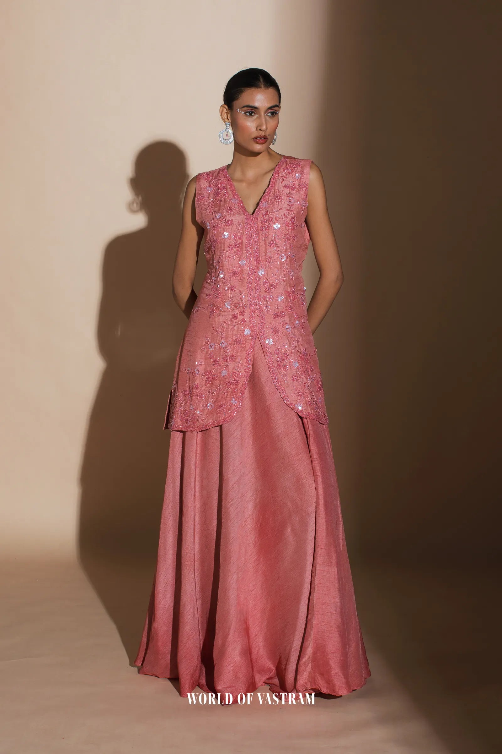 Blush pink dress with jacket