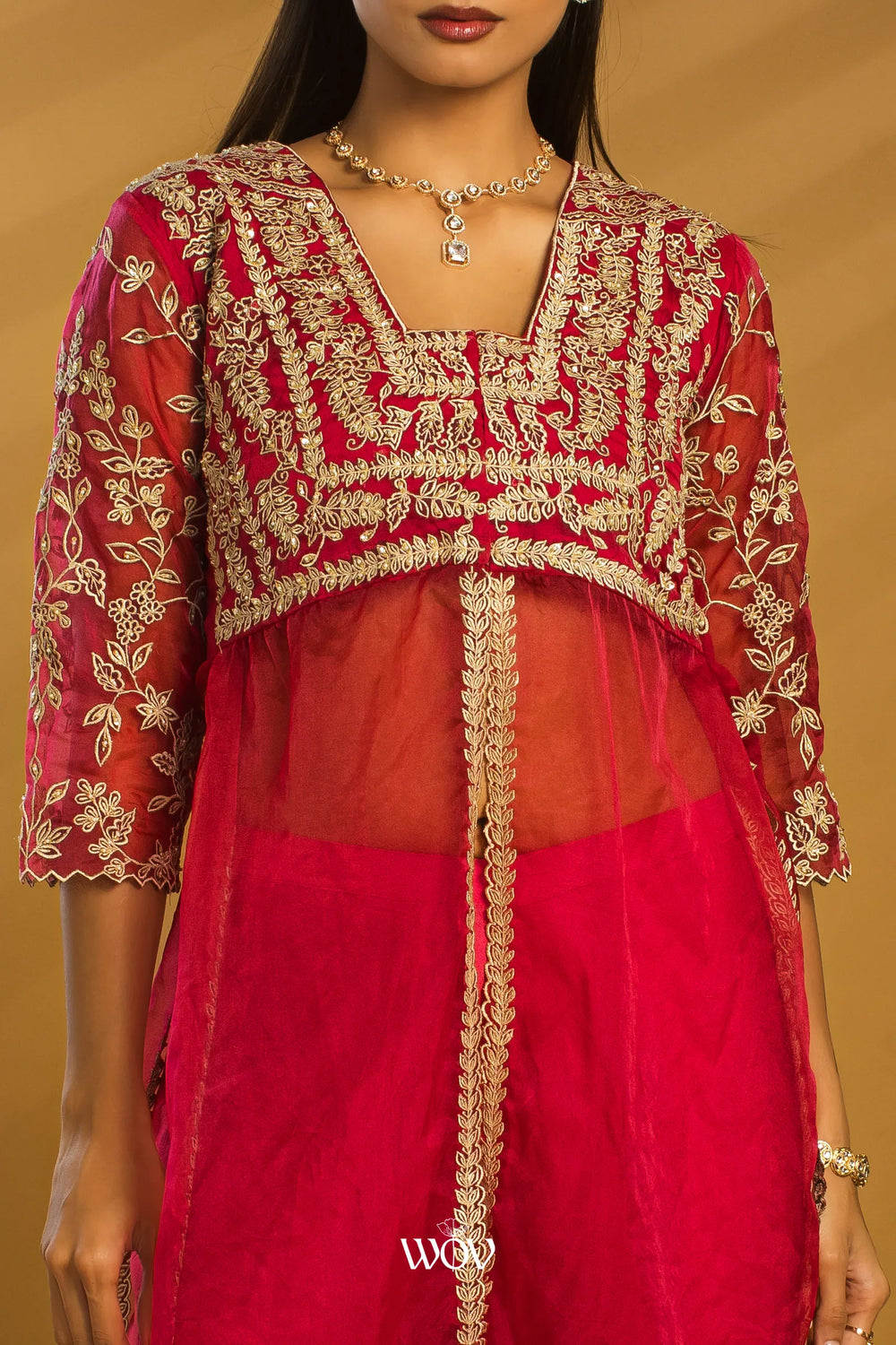 Rich Ruby Red kurta Set