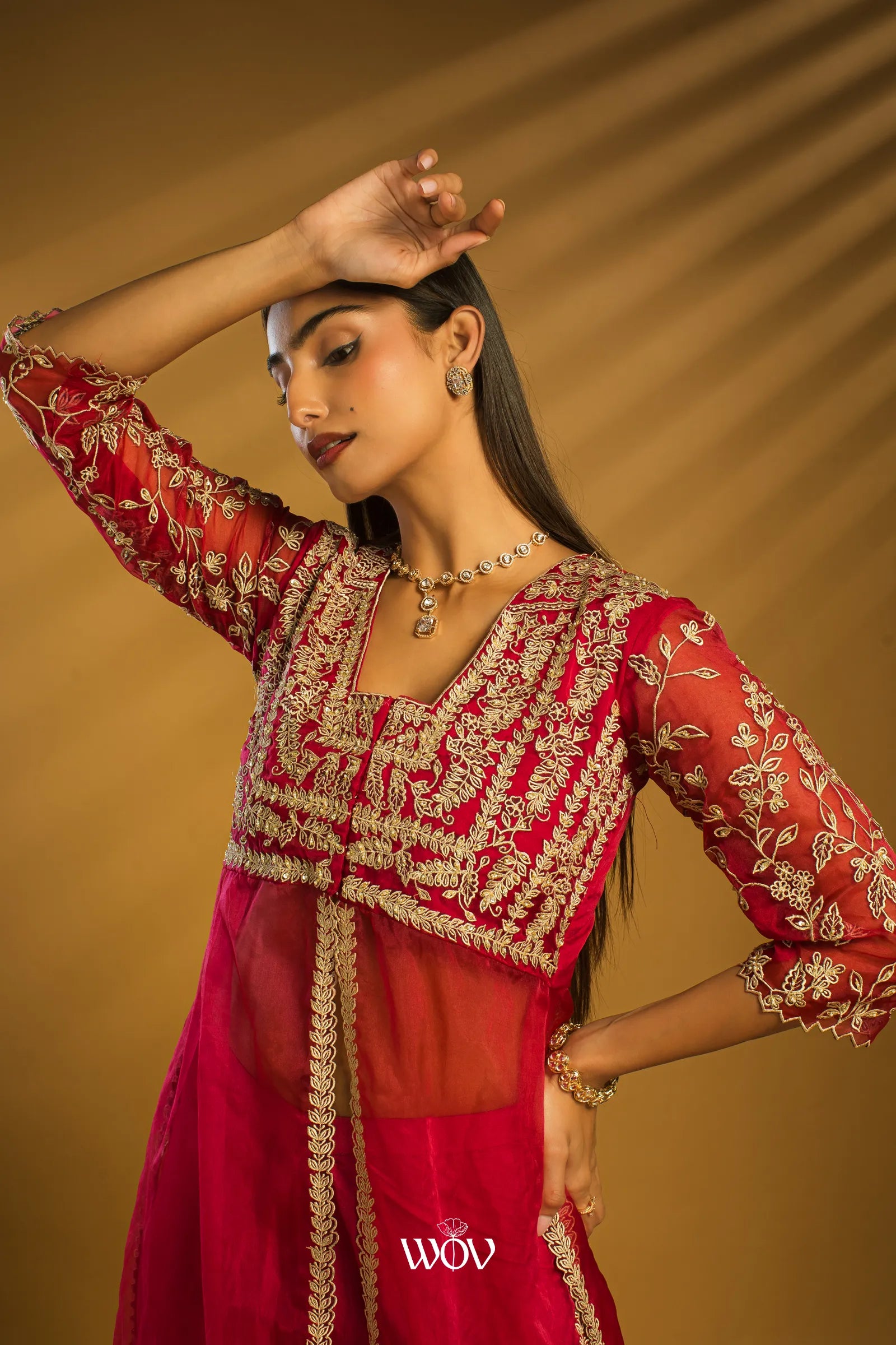 Rich Ruby Red kurta Set