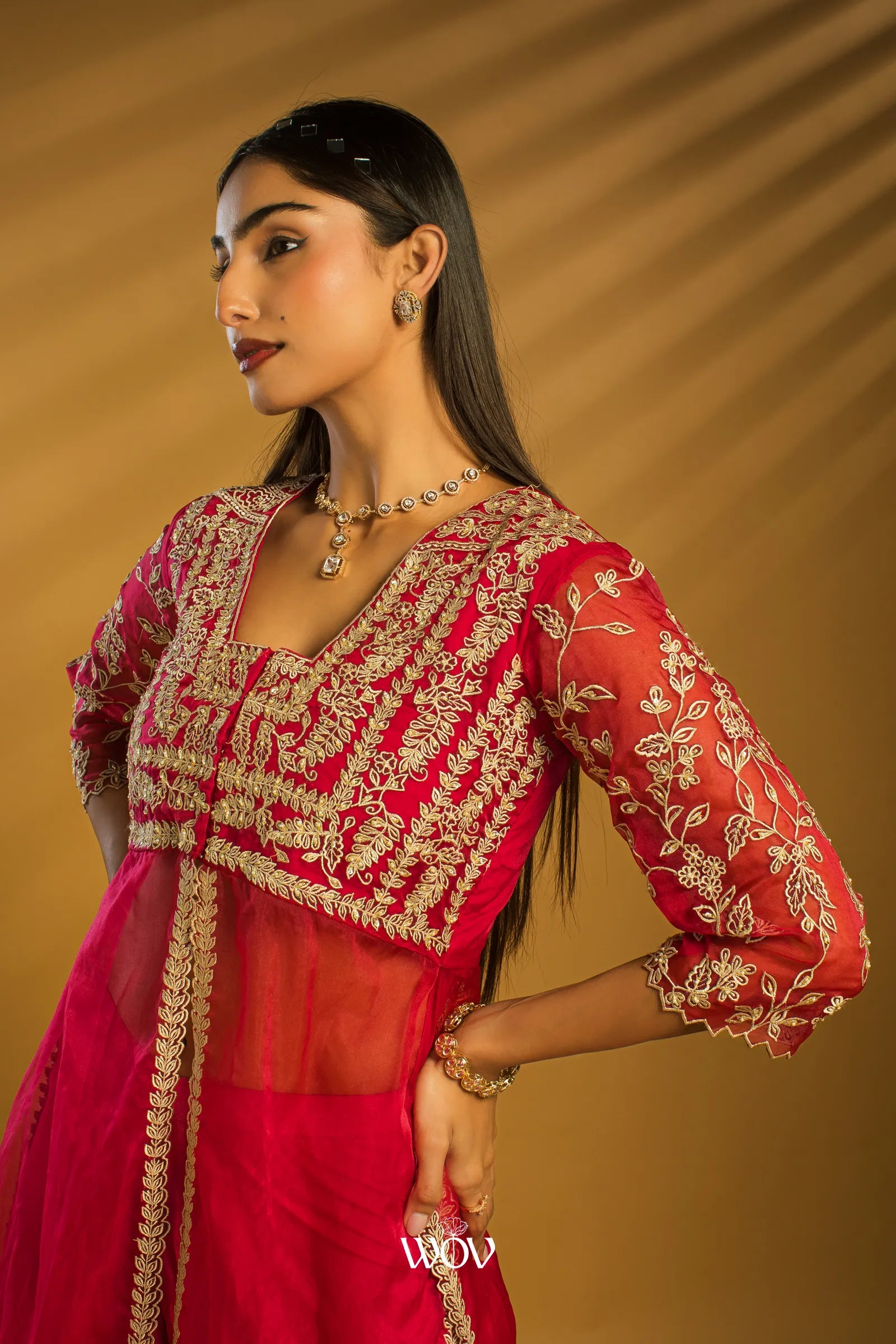 Rich Ruby Red kurta Set
