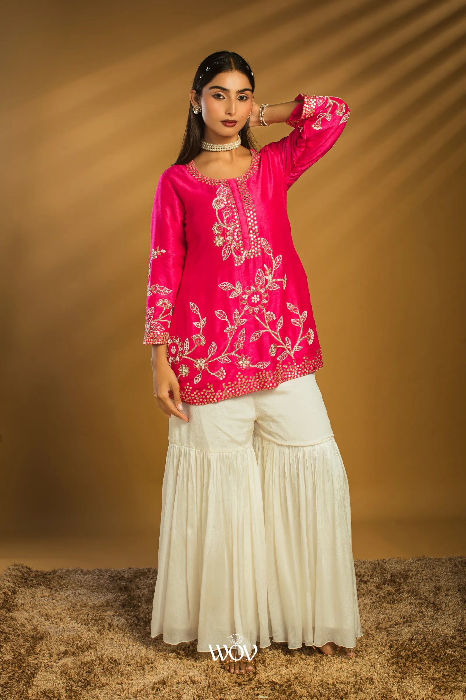 Rani Gulab Peplum Set